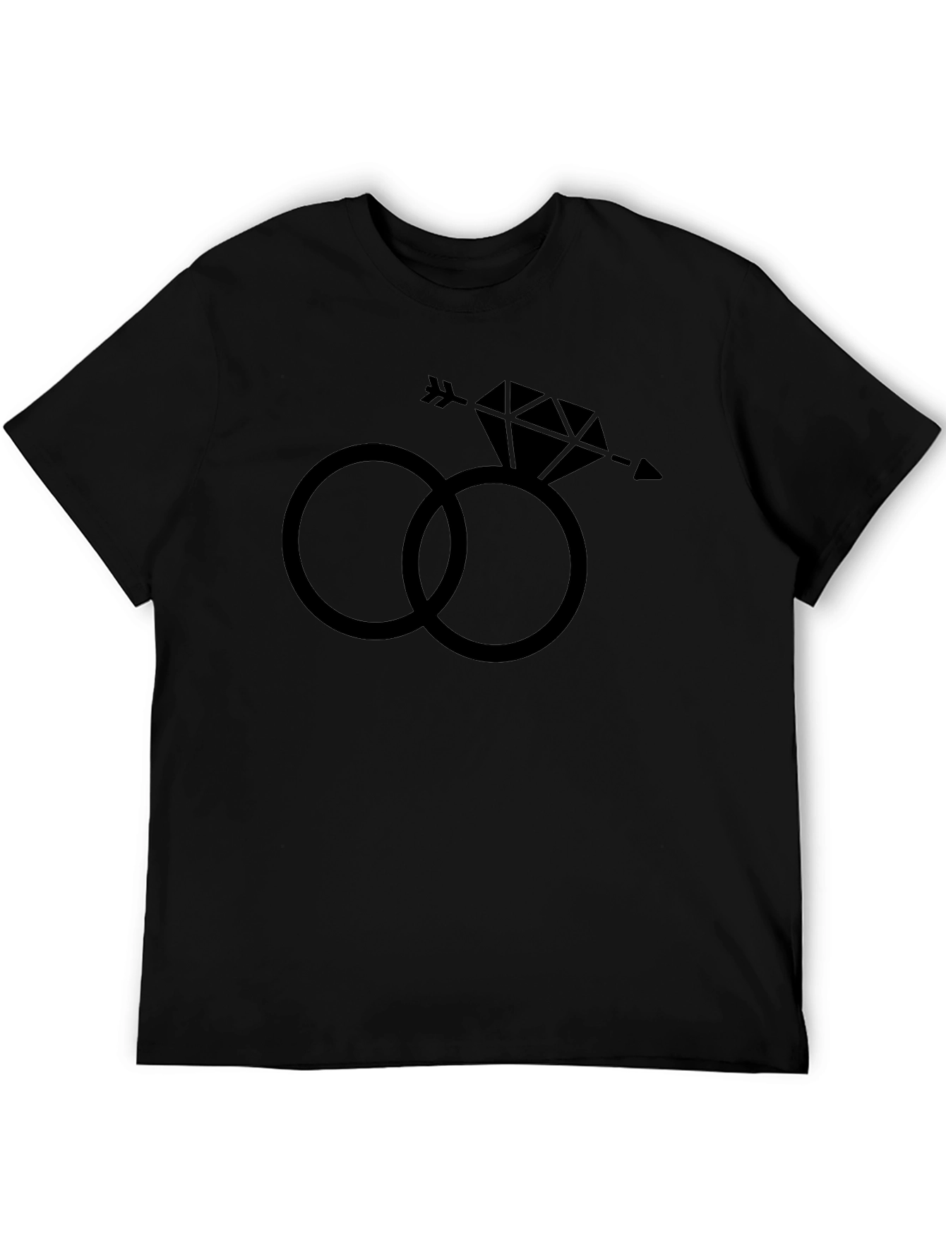 Wedding Rings Graphic Tee - Arrow Diamond Design