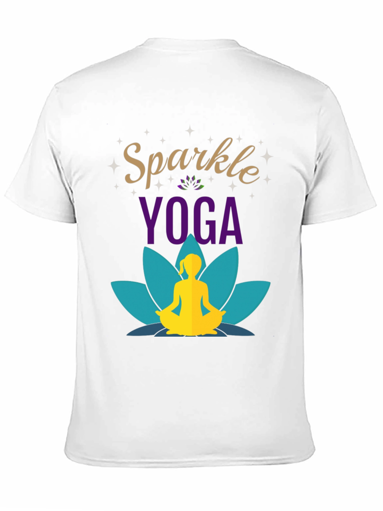 Sparkle Yoga Black Graphic T-Shirt