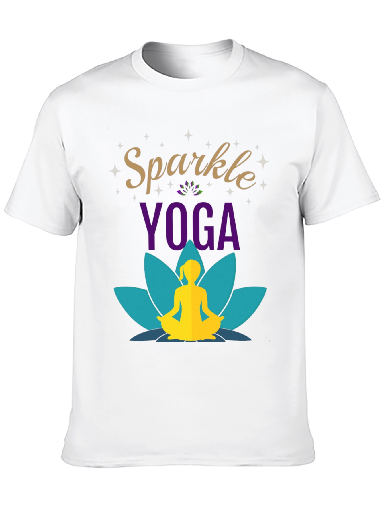 Sparkle Yoga Black Graphic T-Shirt
