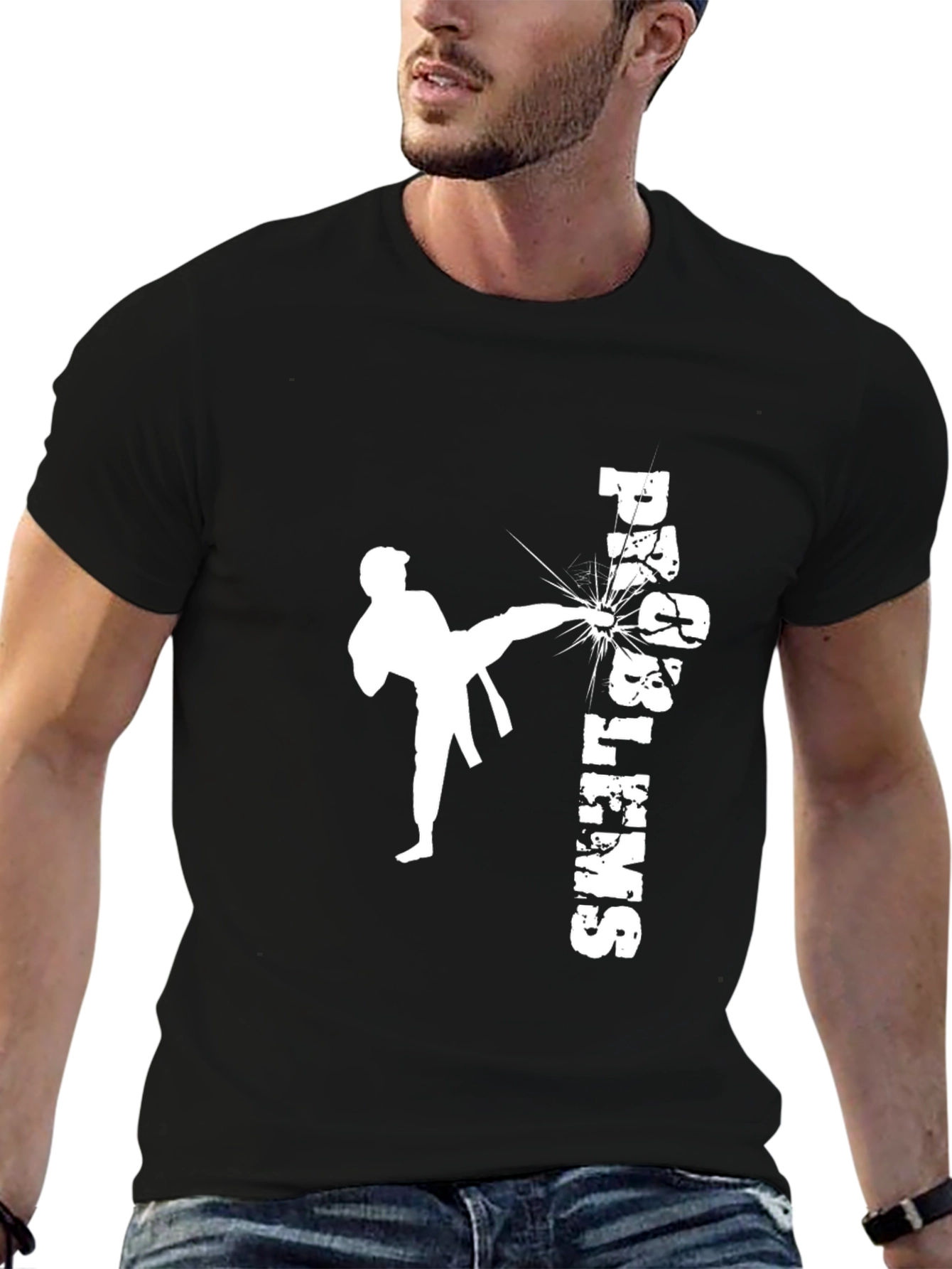 Martial Arts Graphic Tee - High Kick Design