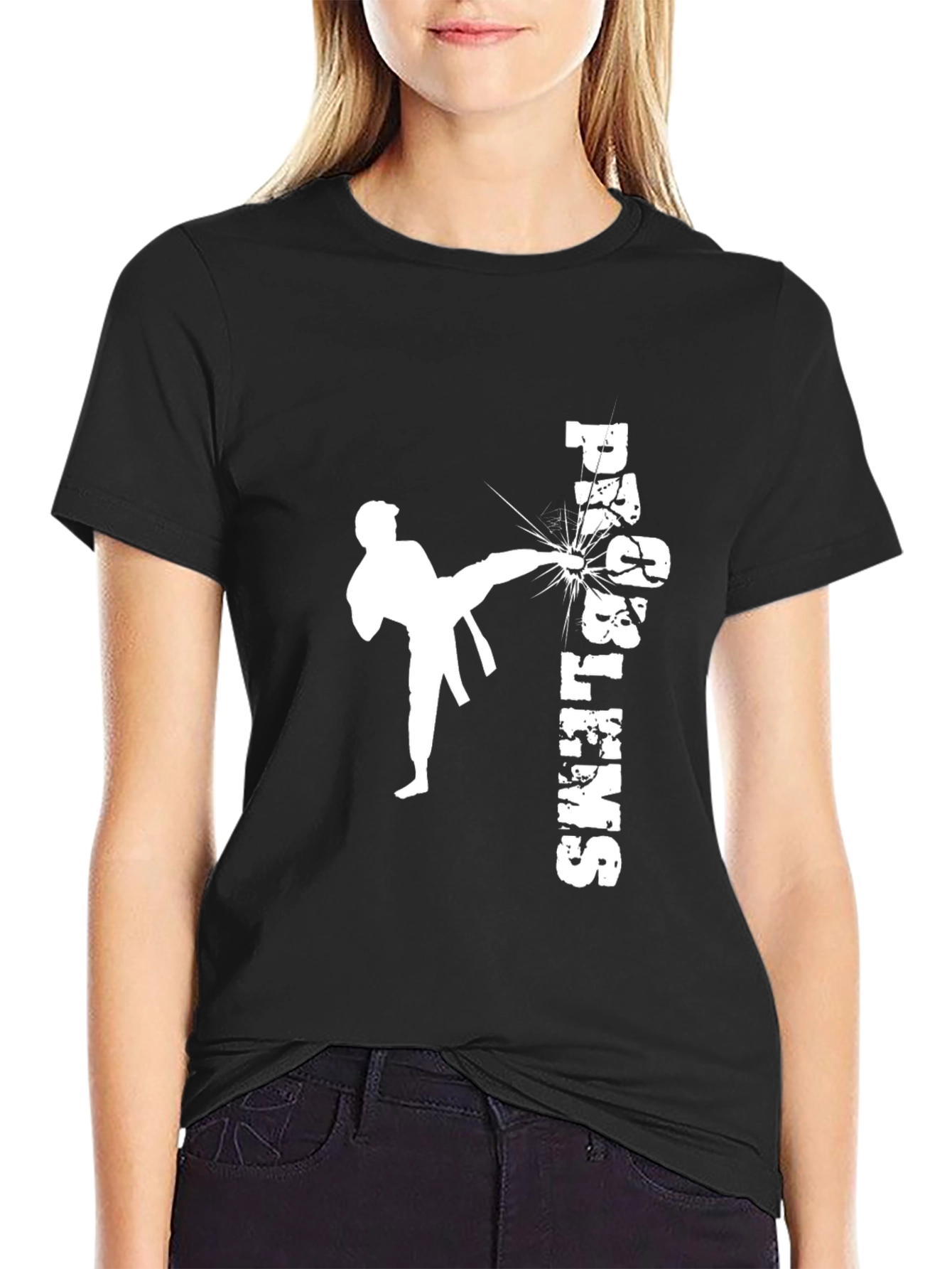 Martial Arts Graphic Tee - High Kick Design