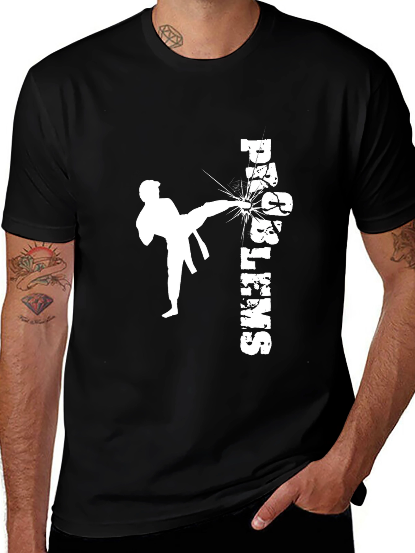 Martial Arts Graphic Tee - High Kick Design
