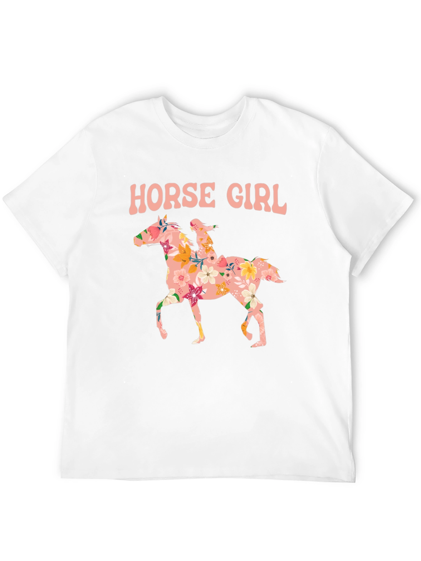 Floral Horse Girl Graphic Tee