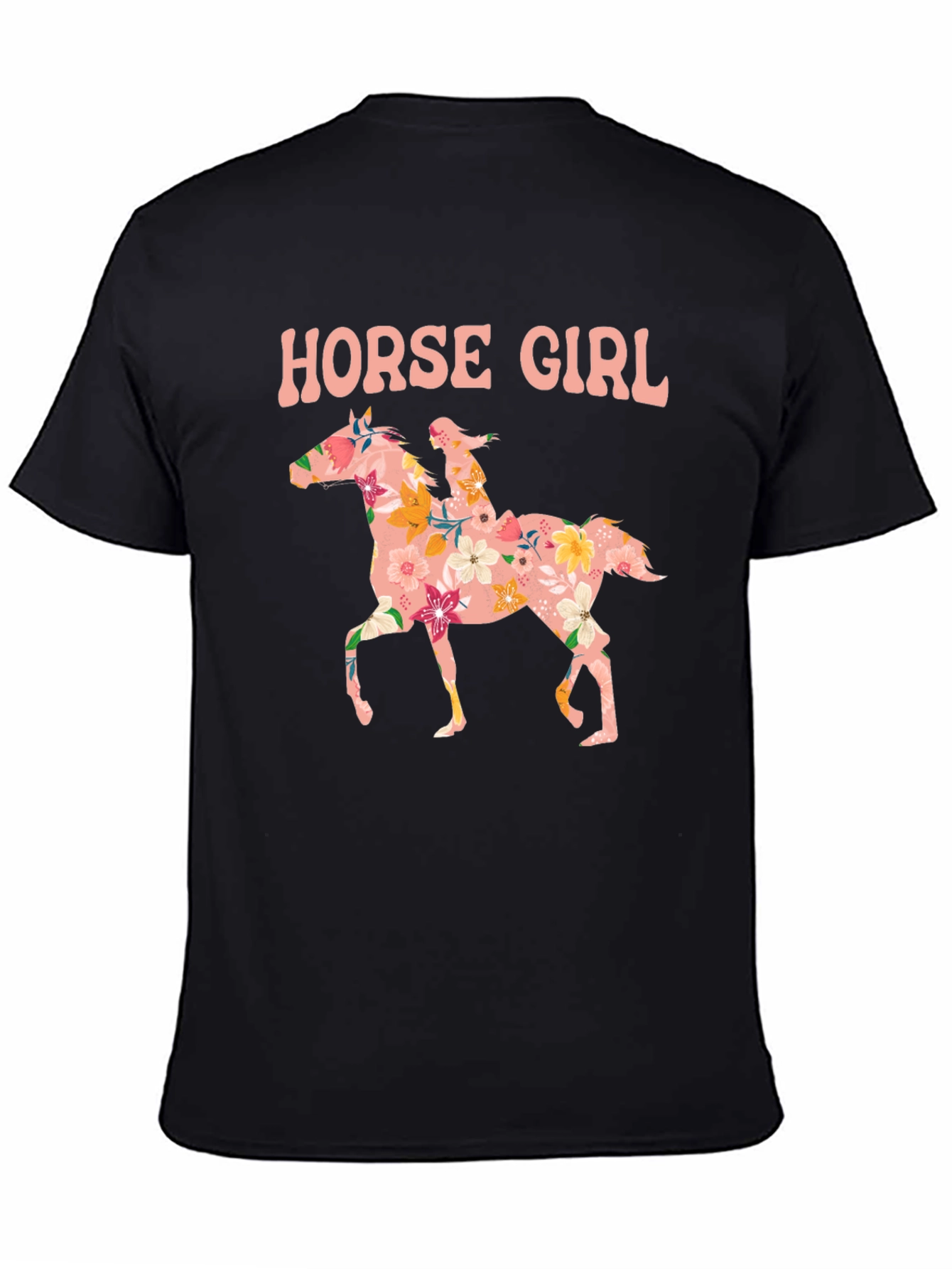 Floral Horse Girl Graphic Tee