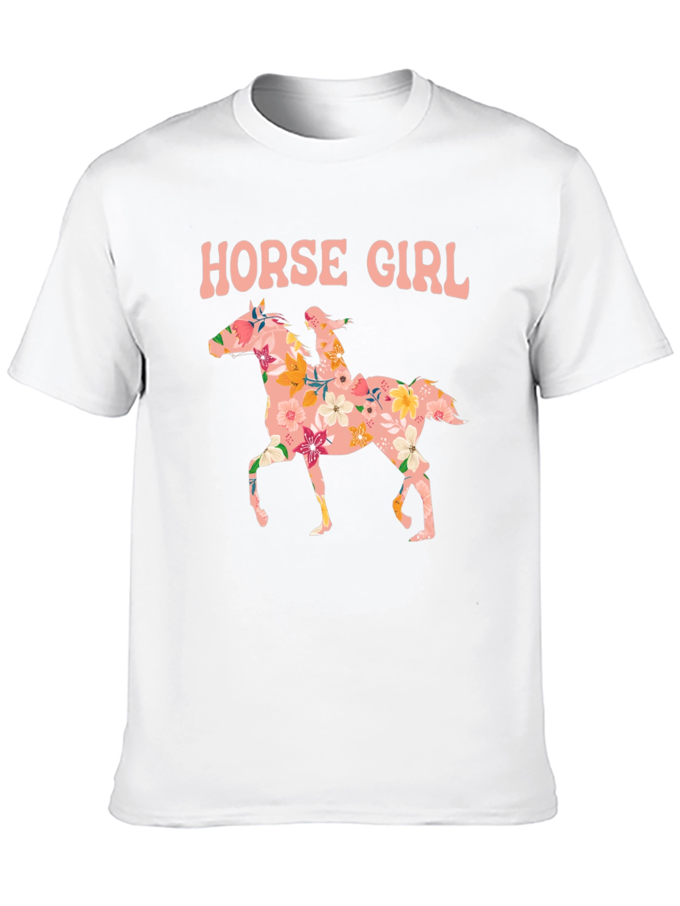 Floral Horse Girl Graphic Tee