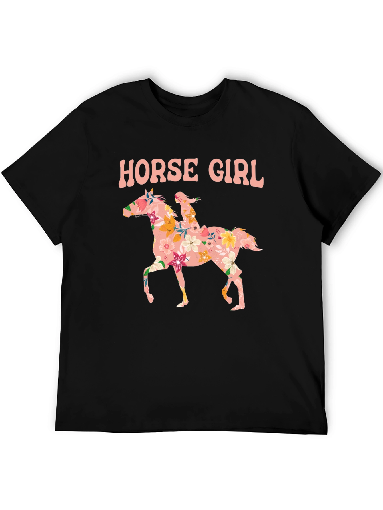 Floral Horse Girl Graphic Tee
