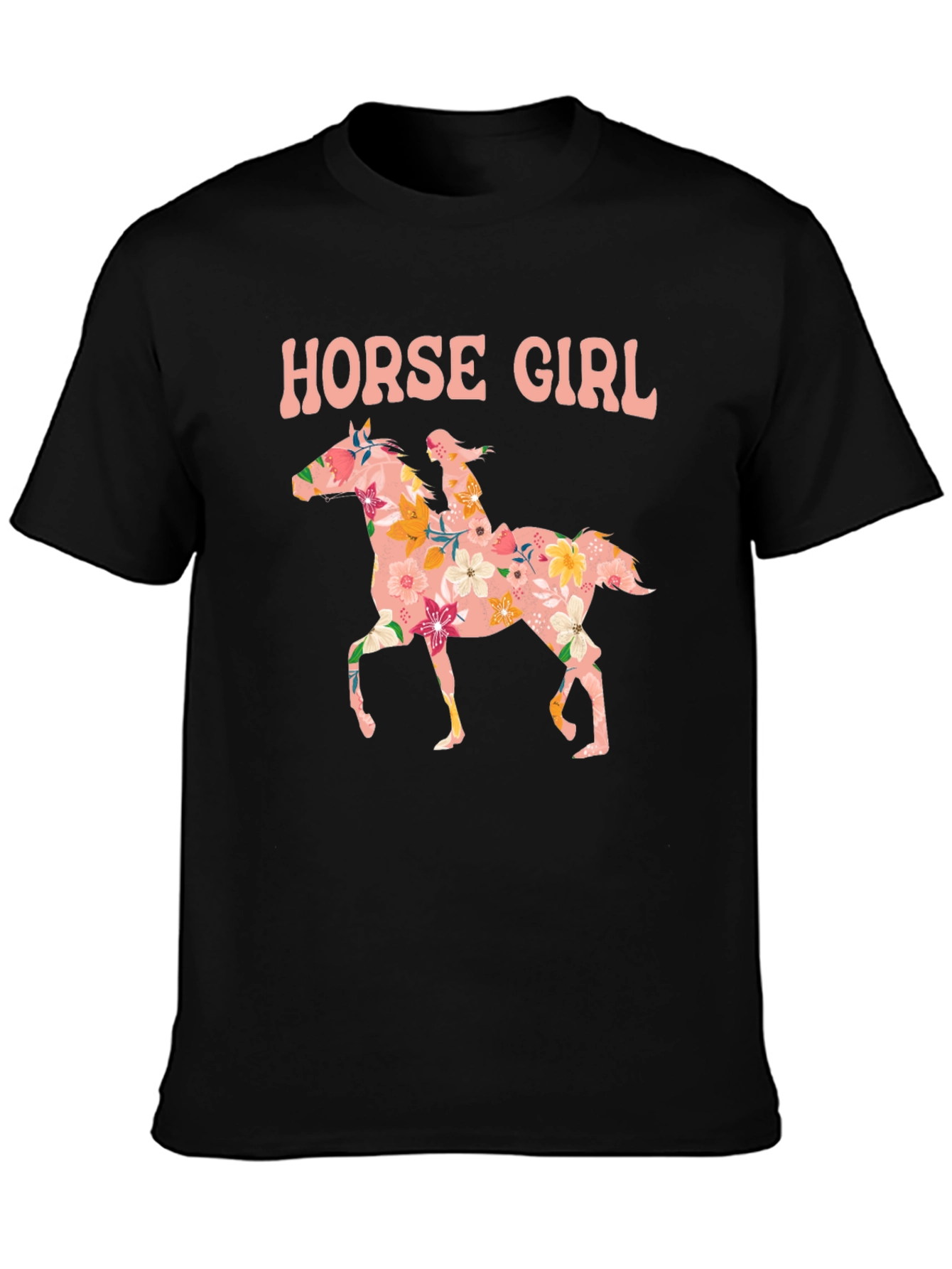 Floral Horse Girl Graphic Tee