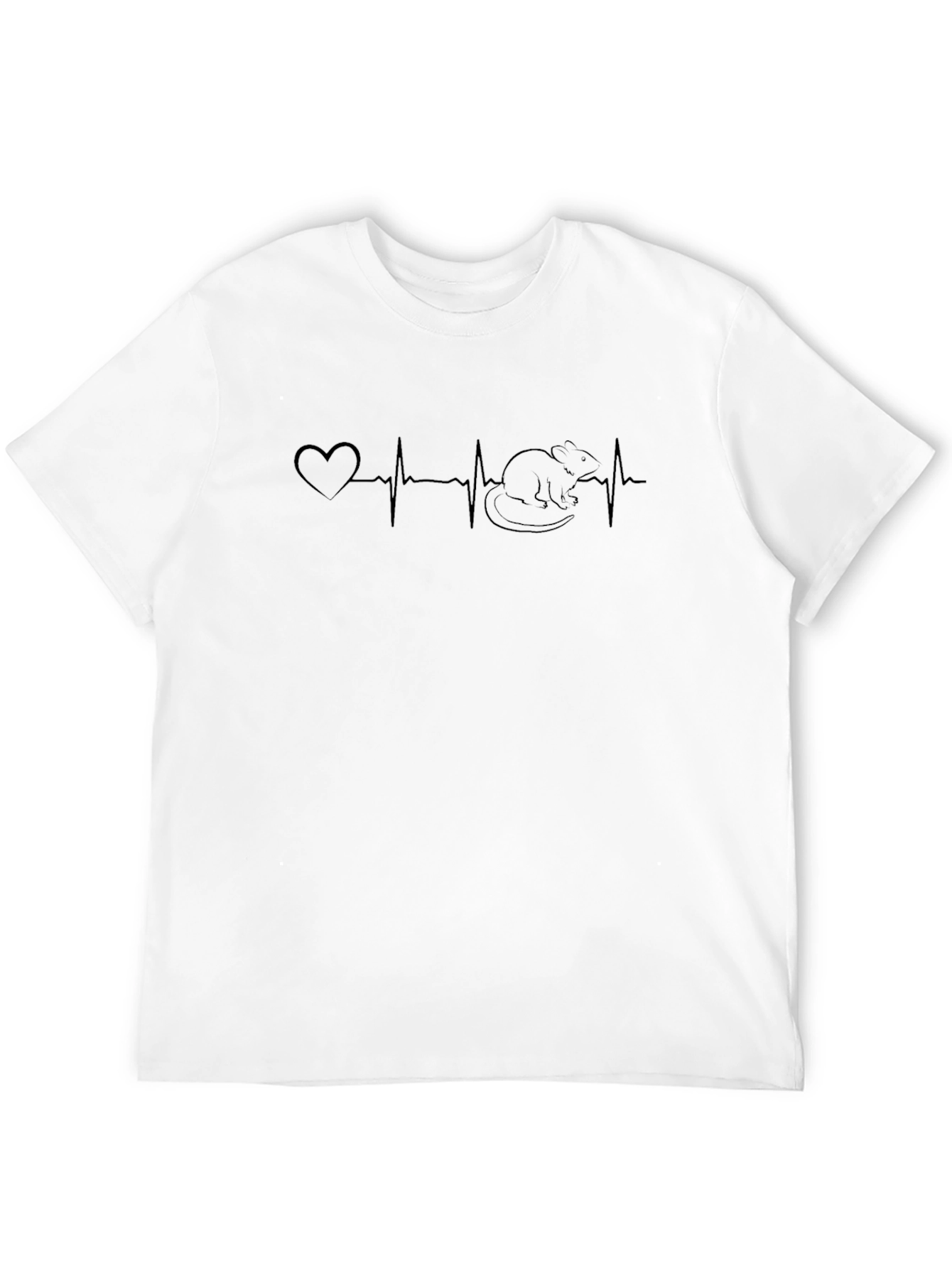 Rat Heartbeat T-Shirt - Cute Rodent Tee