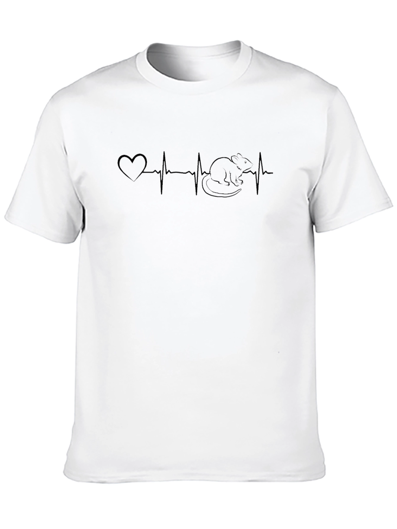 Rat Heartbeat T-Shirt - Cute Rodent Tee