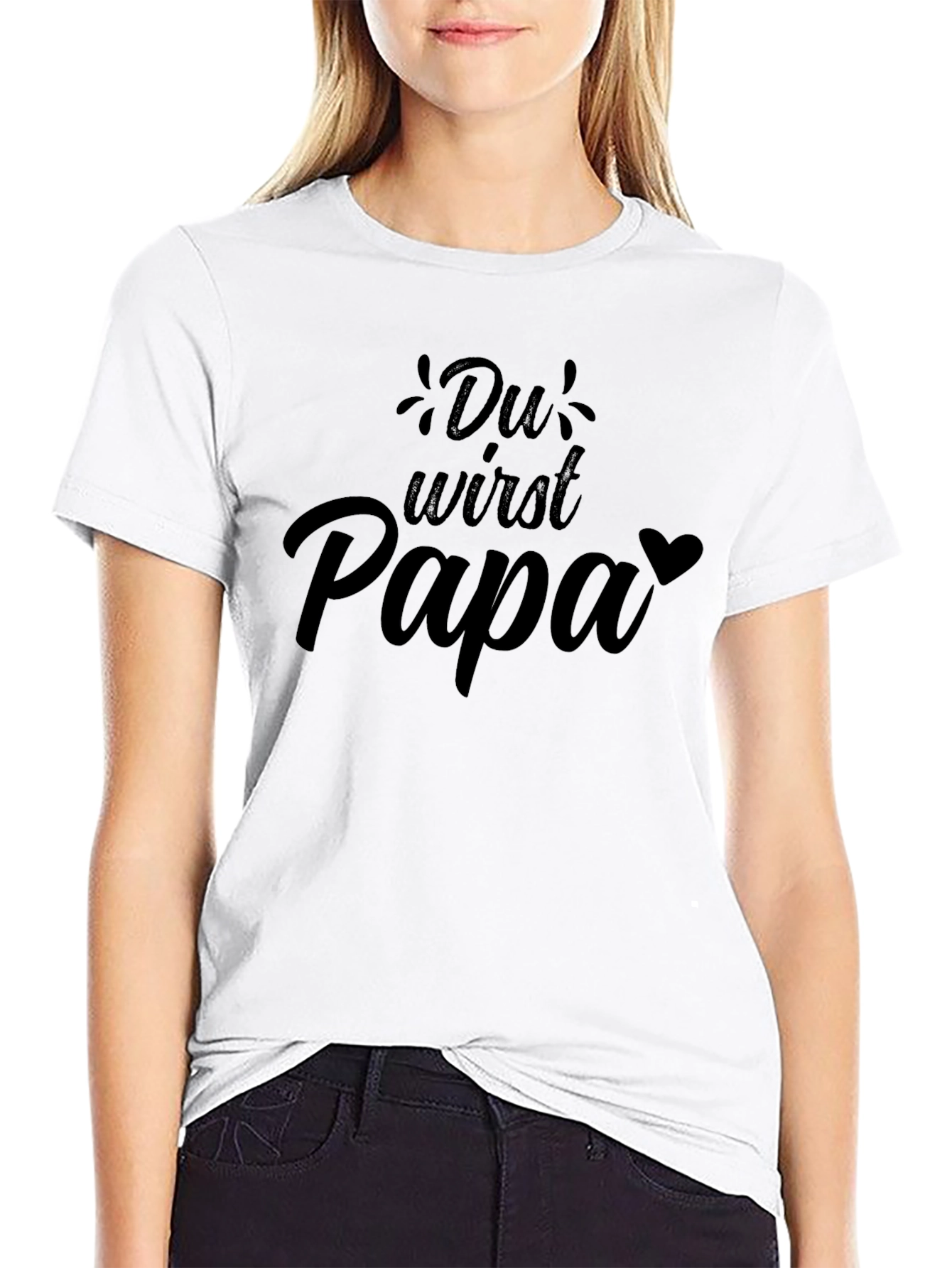 Du Wirst Papa T-Shirt - New Dad Announcement Tee