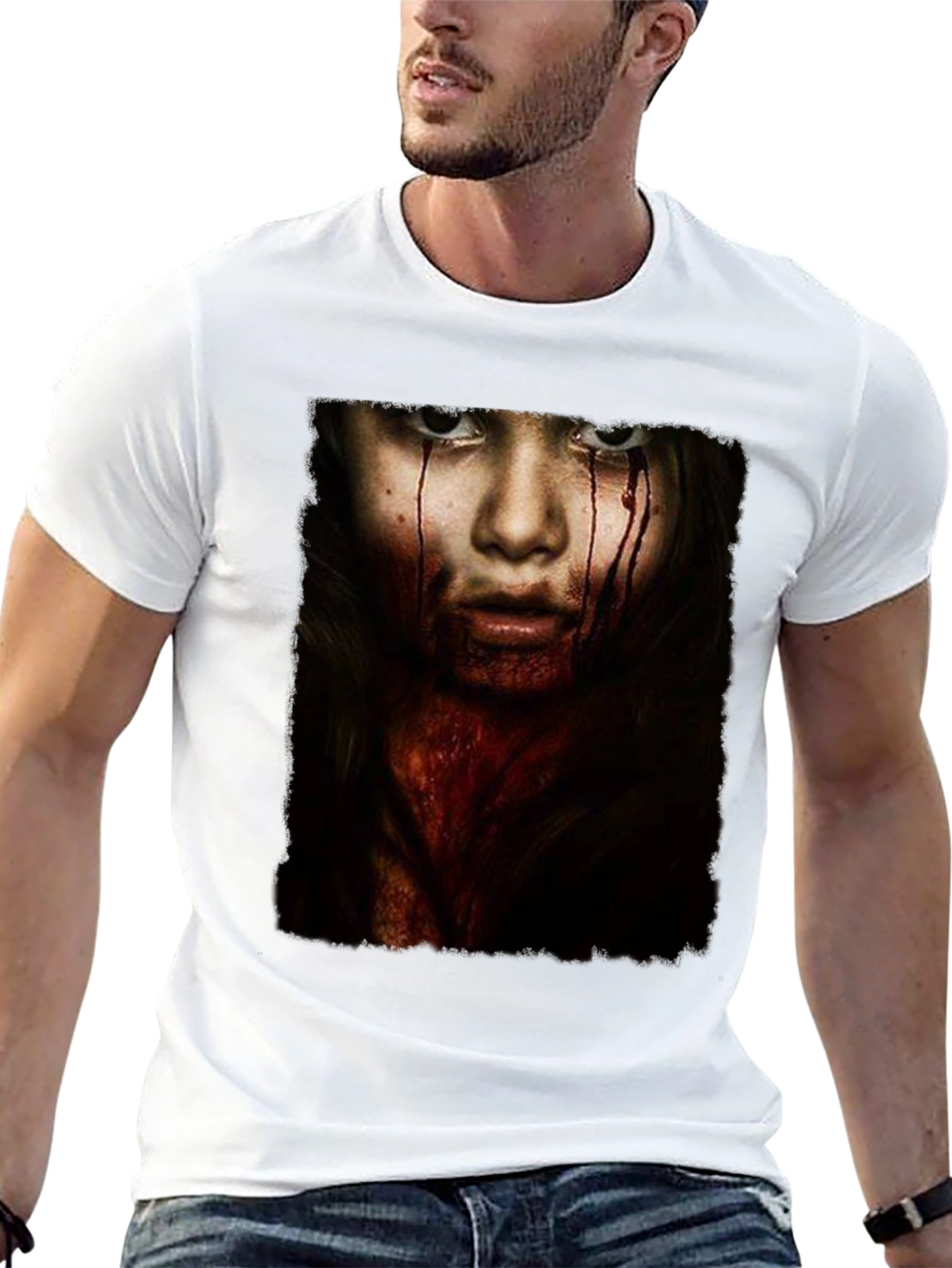 Horror Girl Graphic Tee - Black