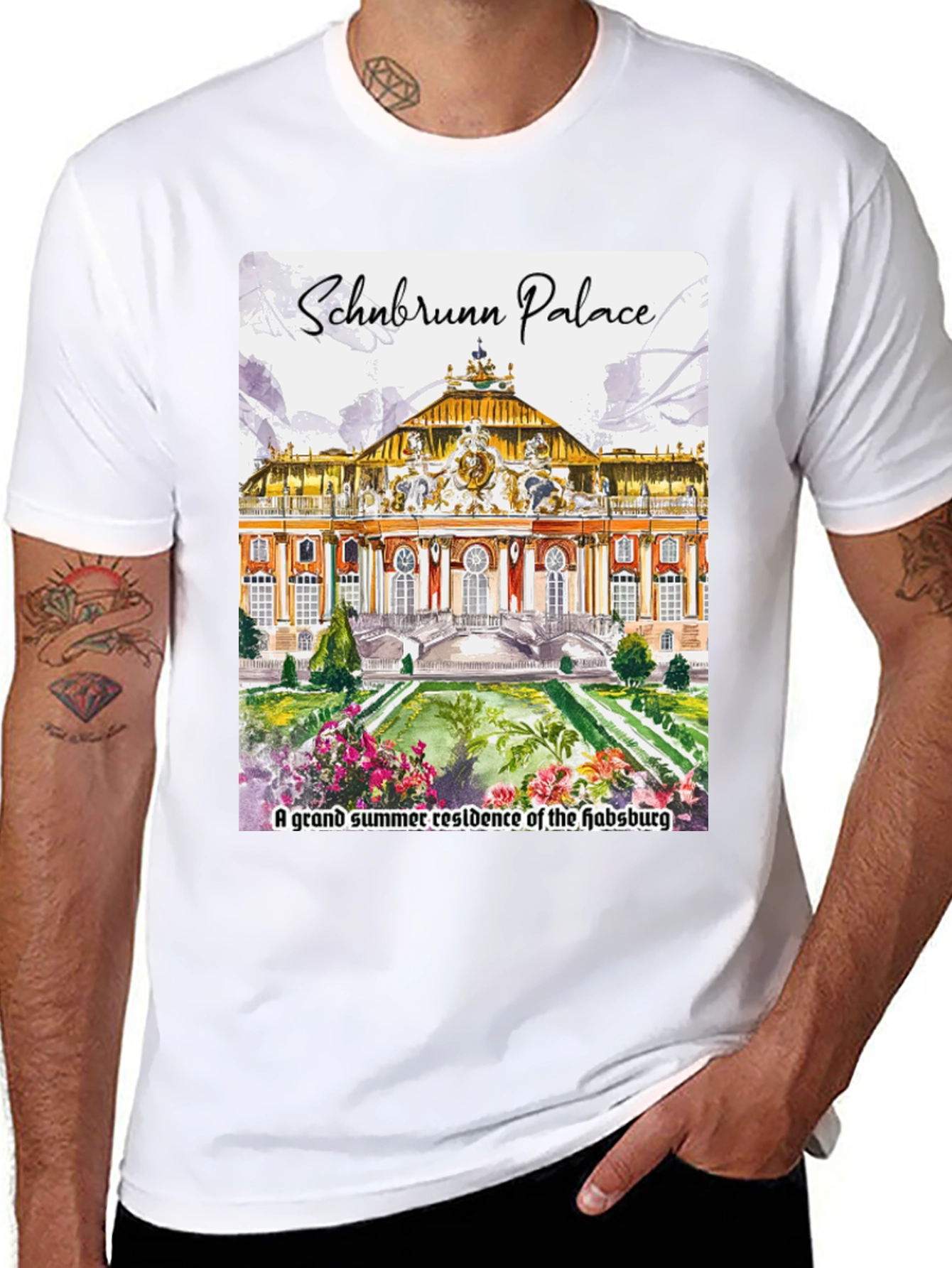 Schönbrunn Palace Graphic T-Shirt - Austria Souvenir Tee
