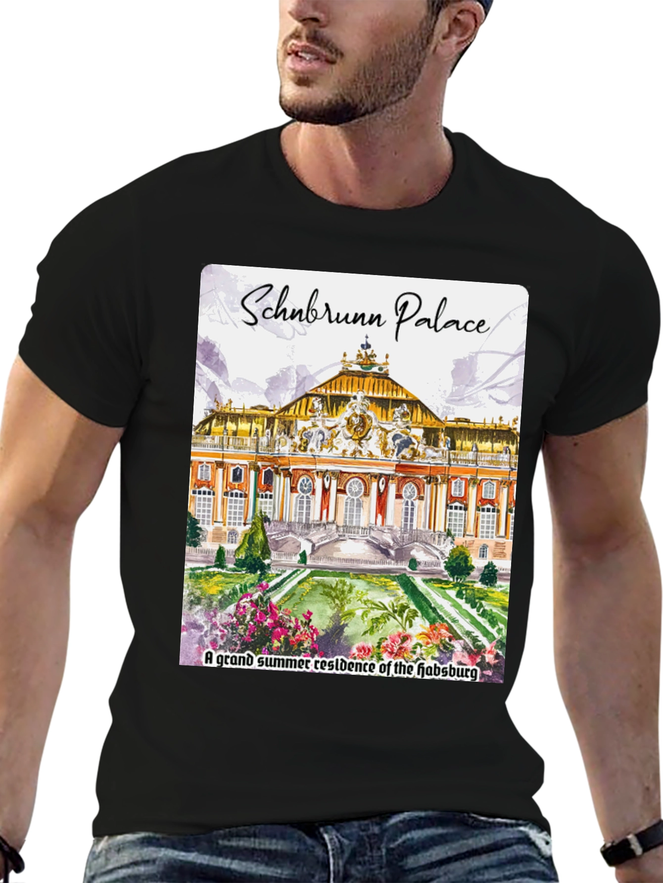 Schönbrunn Palace Graphic T-Shirt - Austria Souvenir Tee
