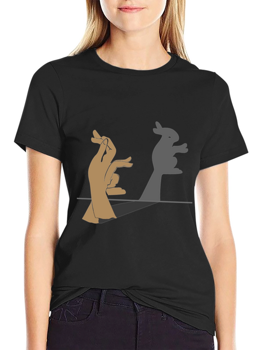 Bunny Shadow Hand Puppet Graphic Tee