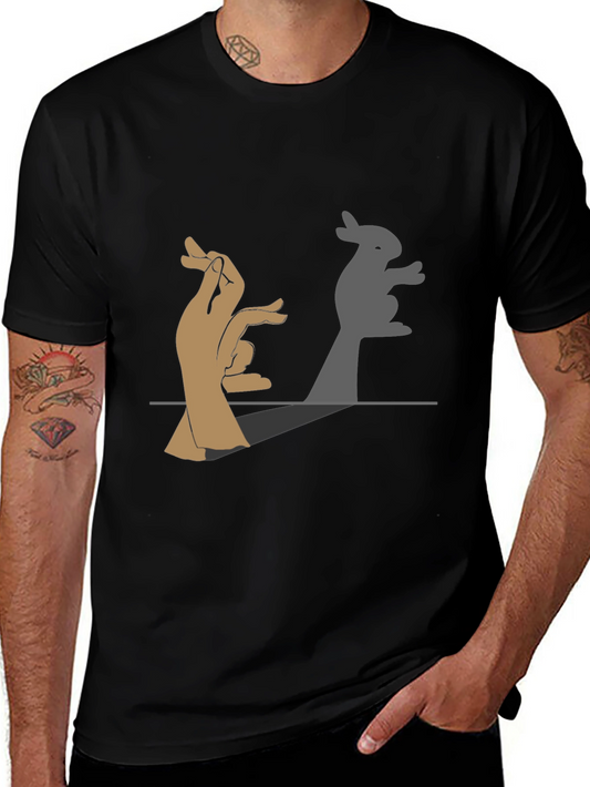 Bunny Shadow Hand Puppet Graphic Tee