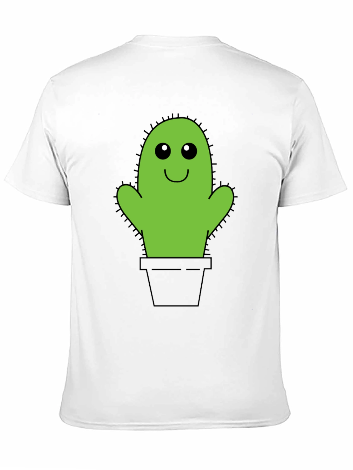 Cute Cactus Graphic Tee - Black