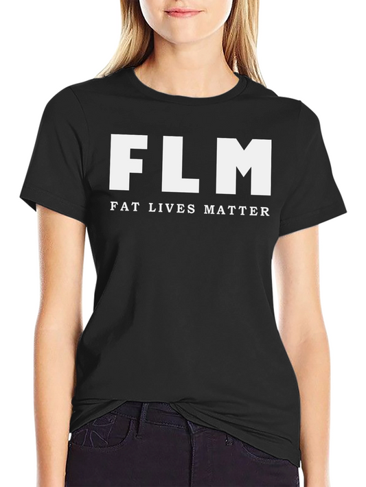 FLM Fat Lives Matter Tee - Unisex Black Cotton T-Shirt