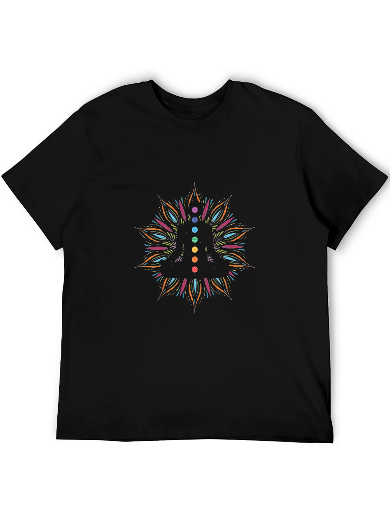 Chakra Mandala Black T-Shirt