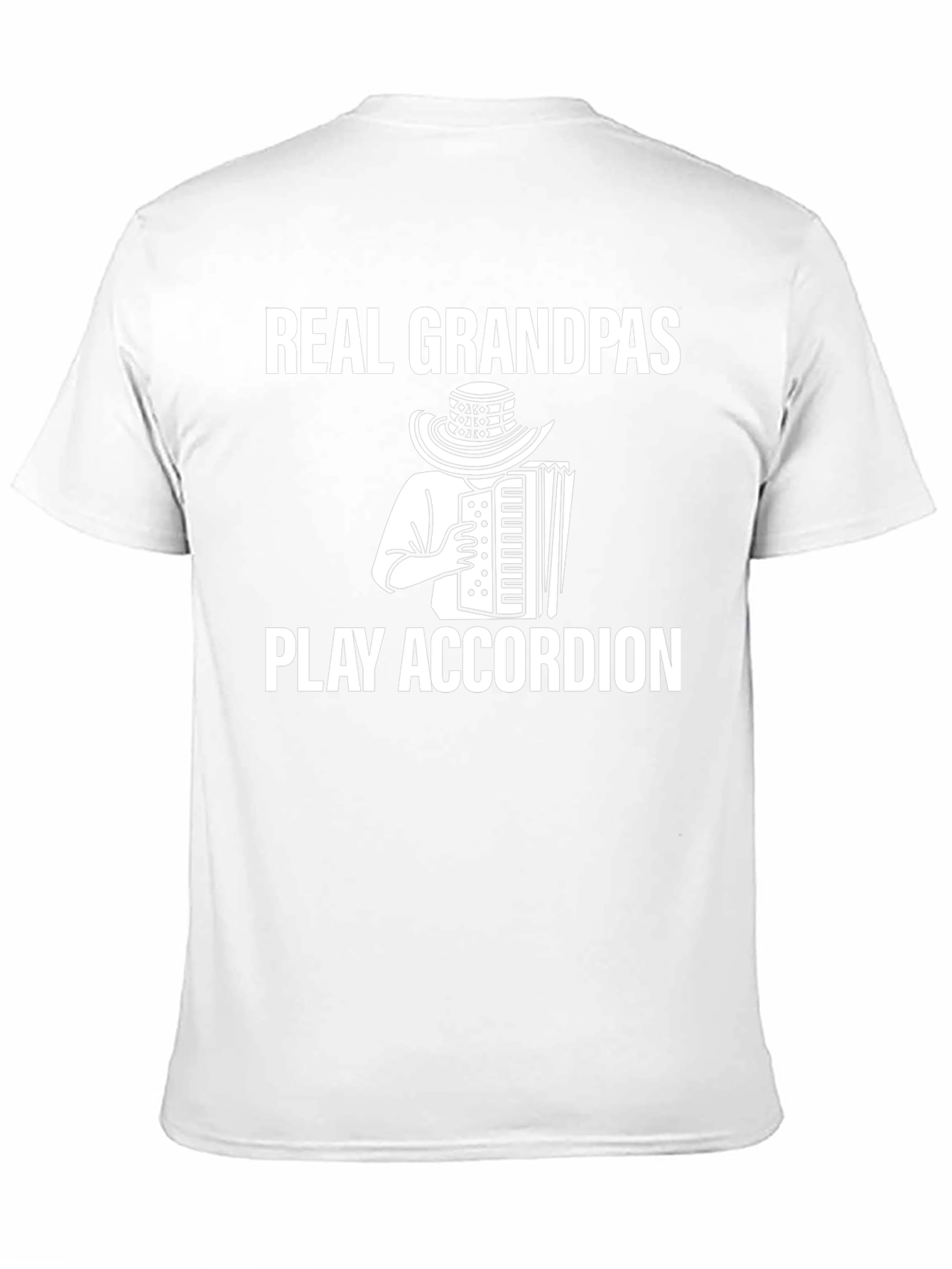 Real Grandpas Play Accordion Black T-Shirt