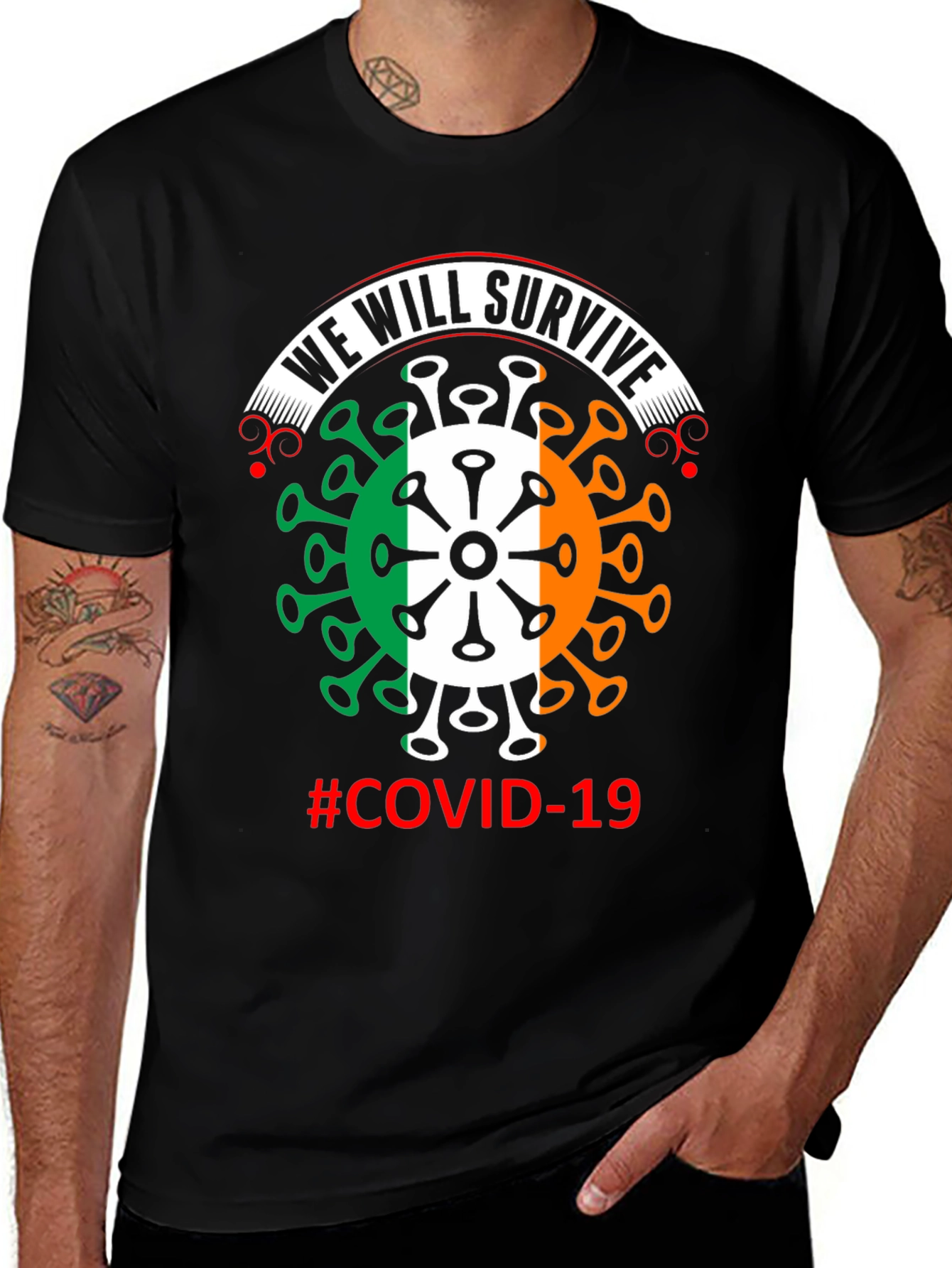 We Will Survive Covid-19 Irish Flag T-Shirt