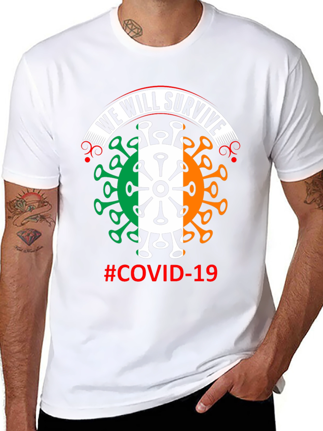 We Will Survive Covid-19 Irish Flag T-Shirt