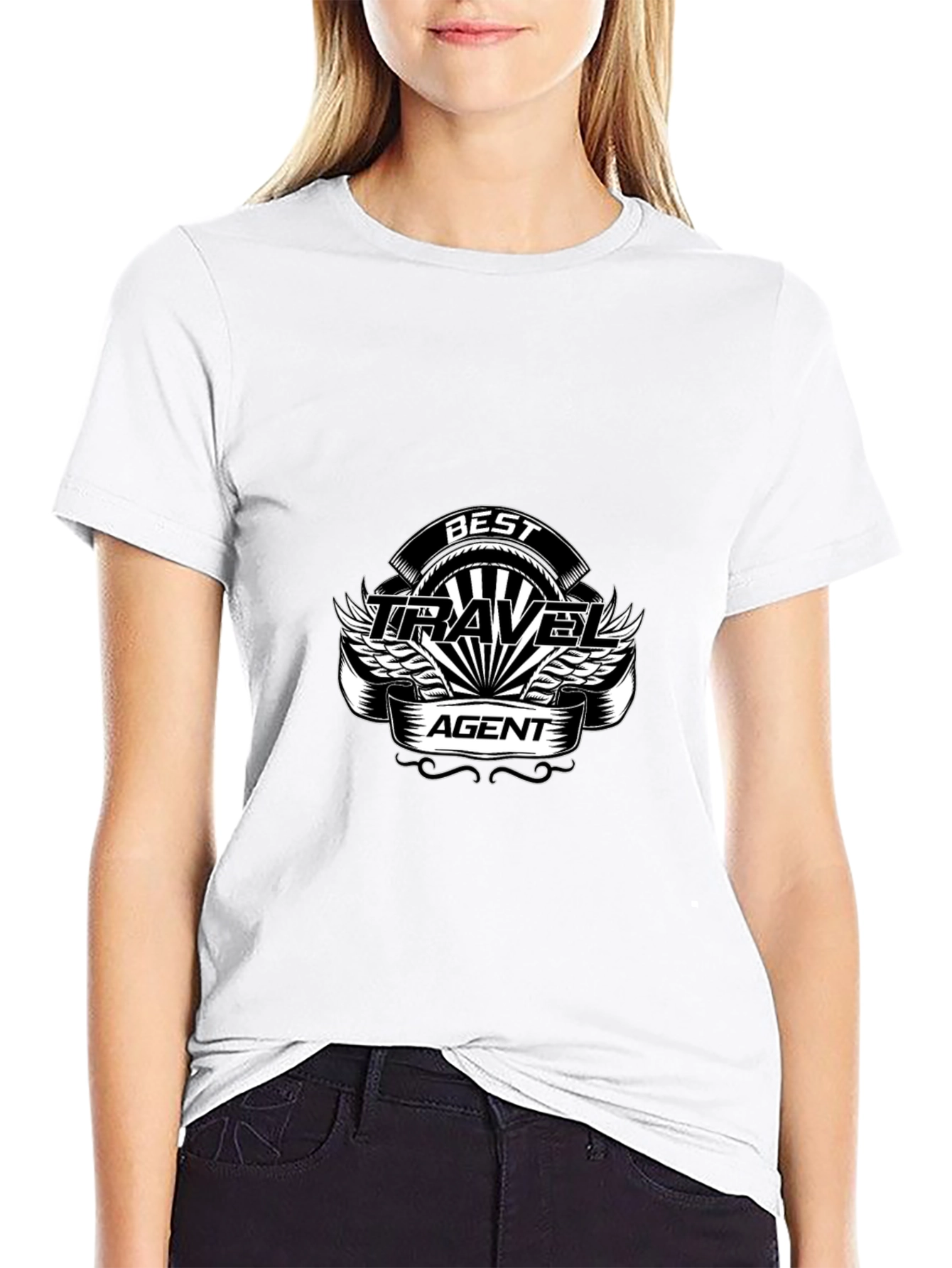 Best Travel Agent T-Shirt - Black