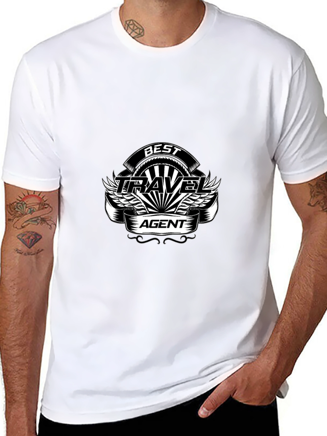 Best Travel Agent T-Shirt - Black