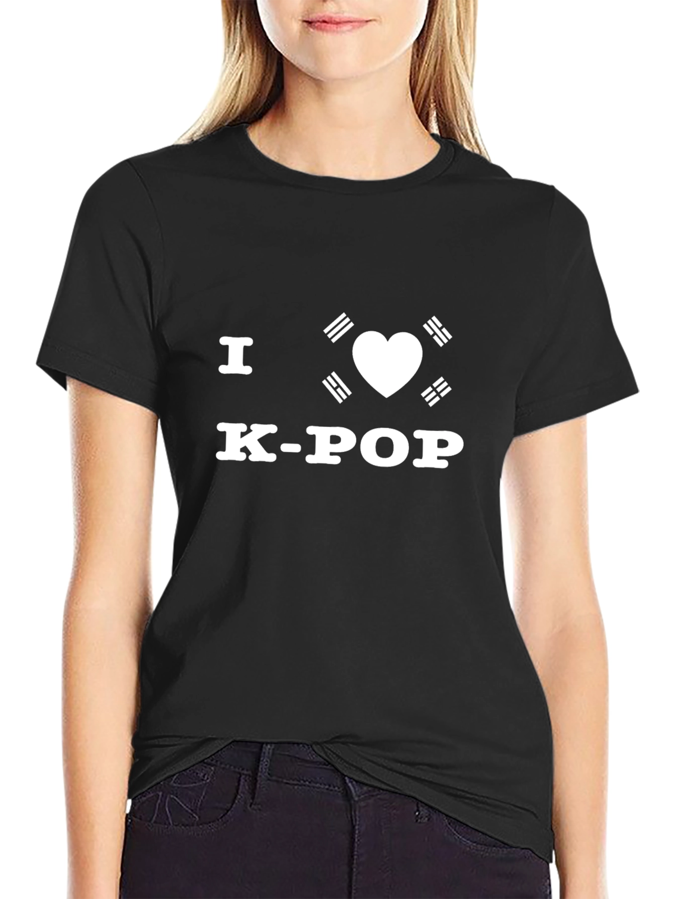 I Heart K-Pop T-Shirt - Black Cotton Tee