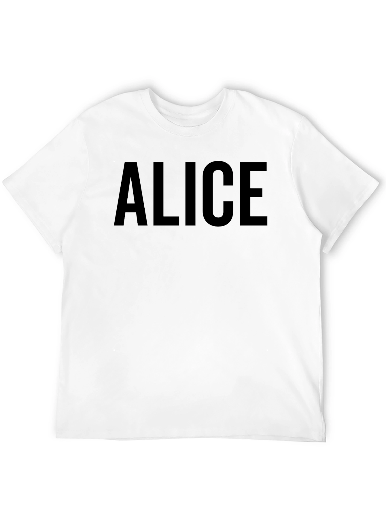 Personalized ALICE Custom Name Black T-Shirt