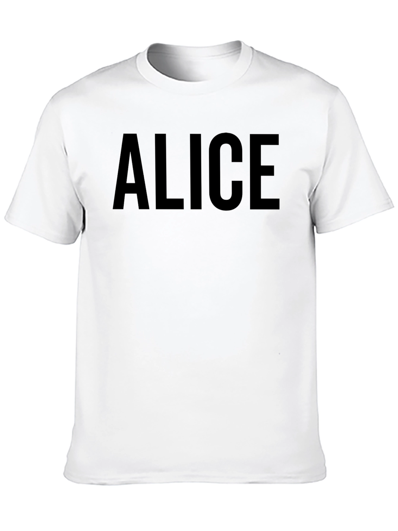 Personalized ALICE Custom Name Black T-Shirt