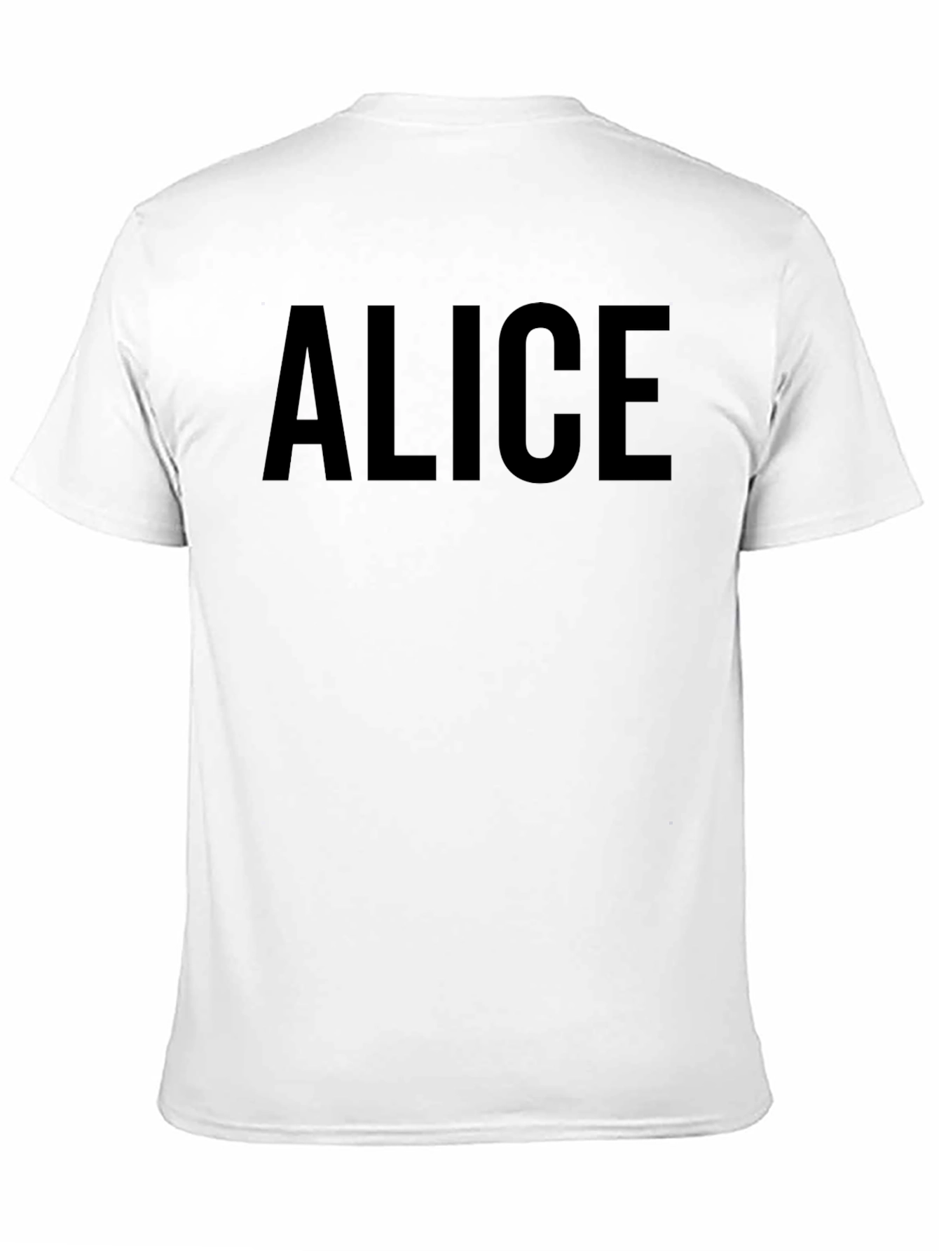 Personalized ALICE Custom Name Black T-Shirt