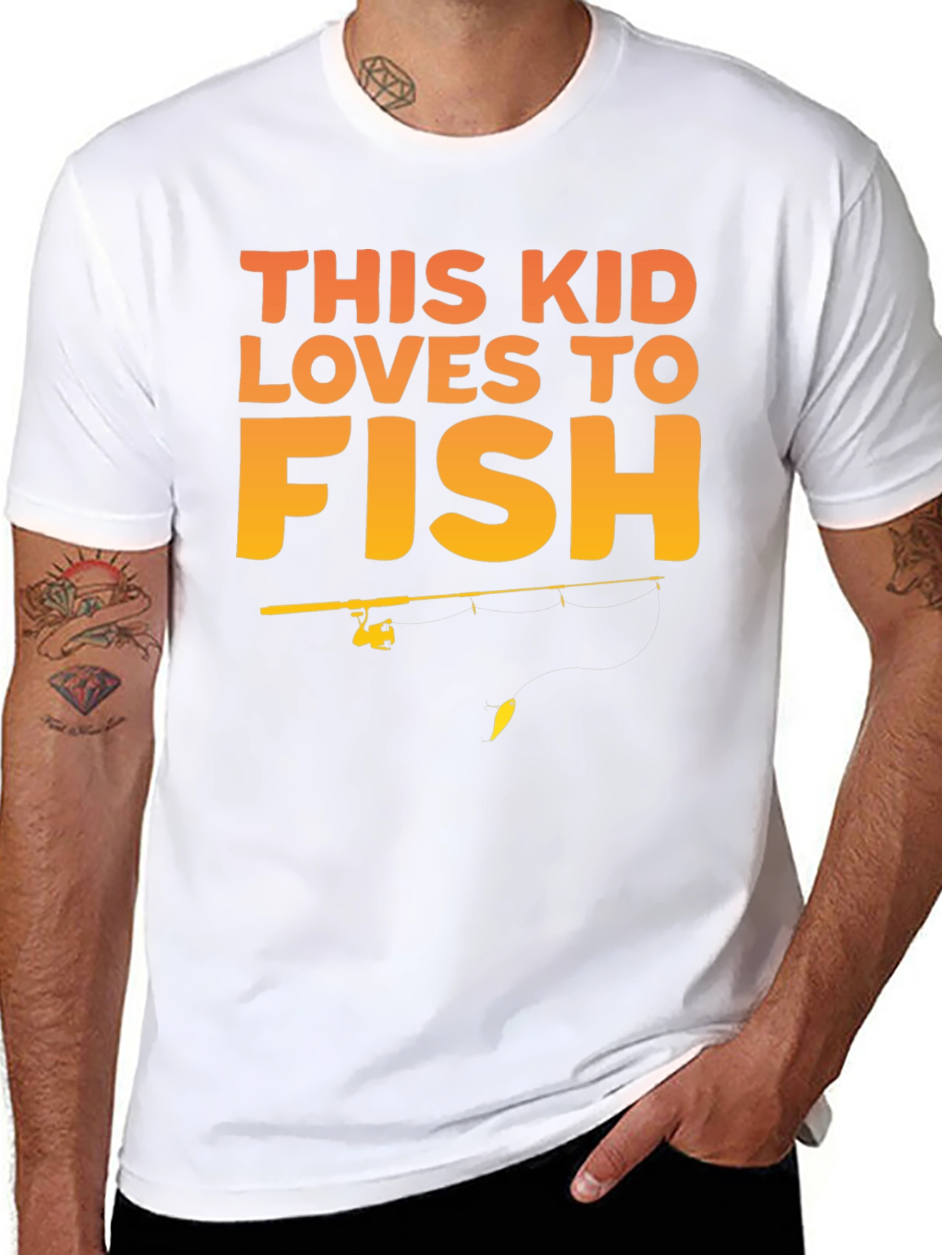 This Kid Loves to Fish Graphic Tee