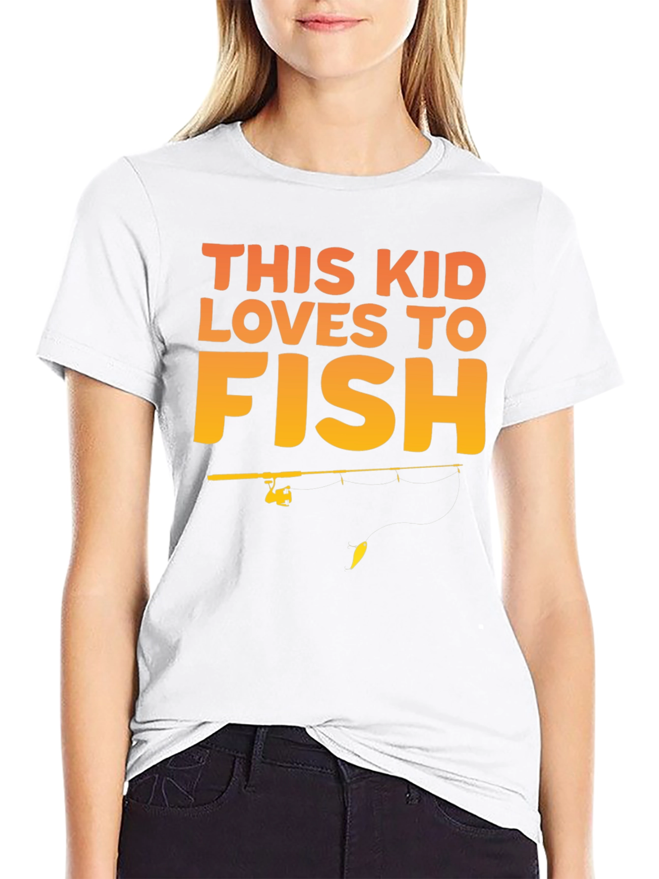 This Kid Loves to Fish Graphic Tee