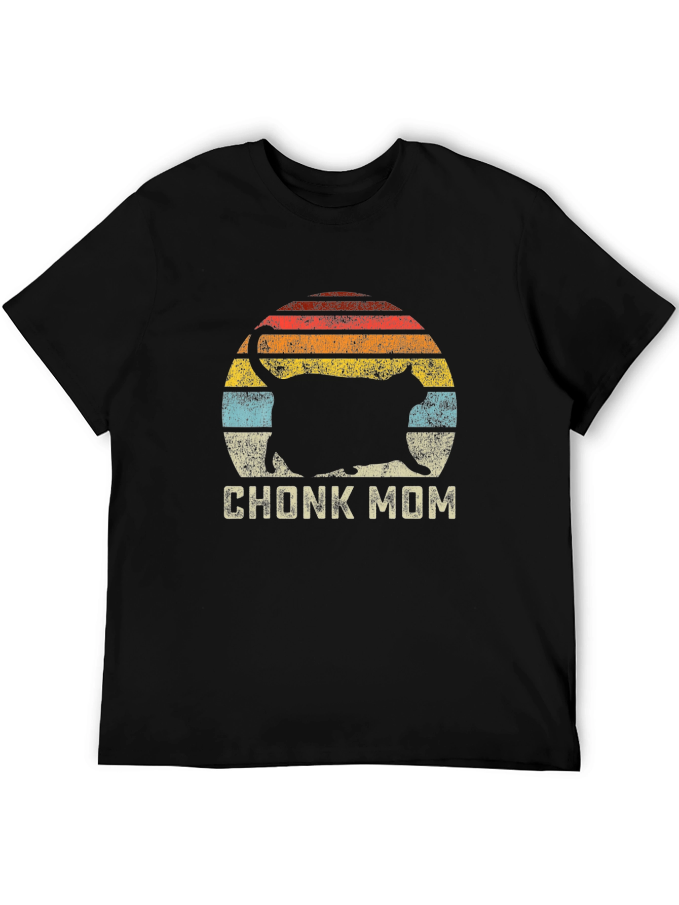 Chonk Mom Cat T-Shirt - Retro Style