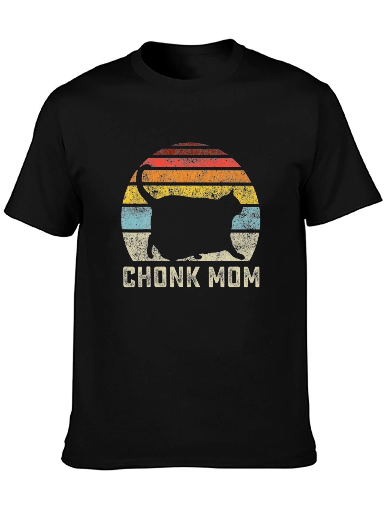 Chonk Mom Cat T-Shirt - Retro Style