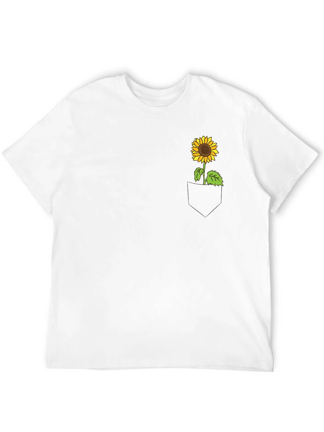 Sunflower Pocket Tee - Black Cotton Casual Wear