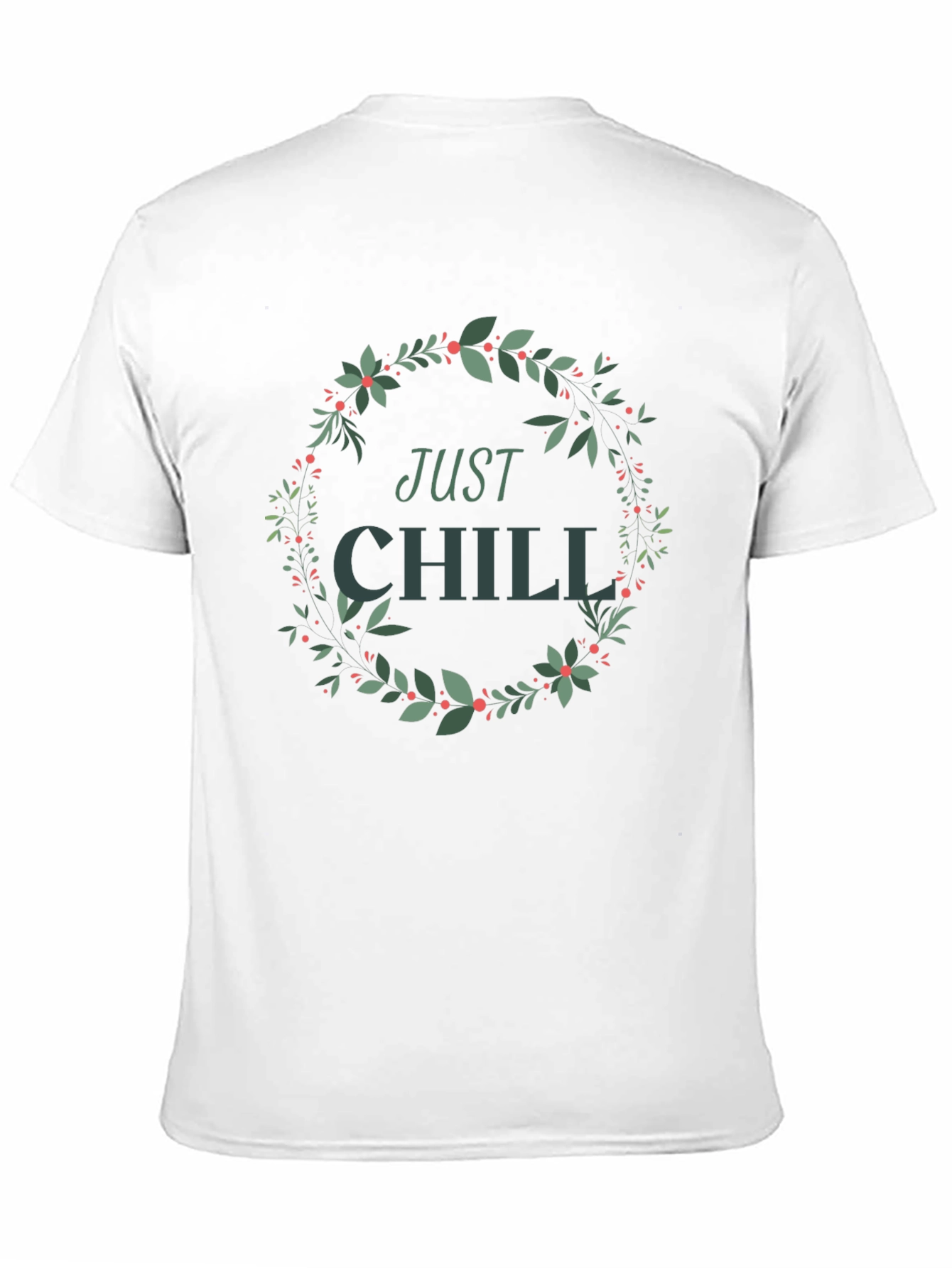 Just Chill Wreath Graphic Tee - Relaxed Style