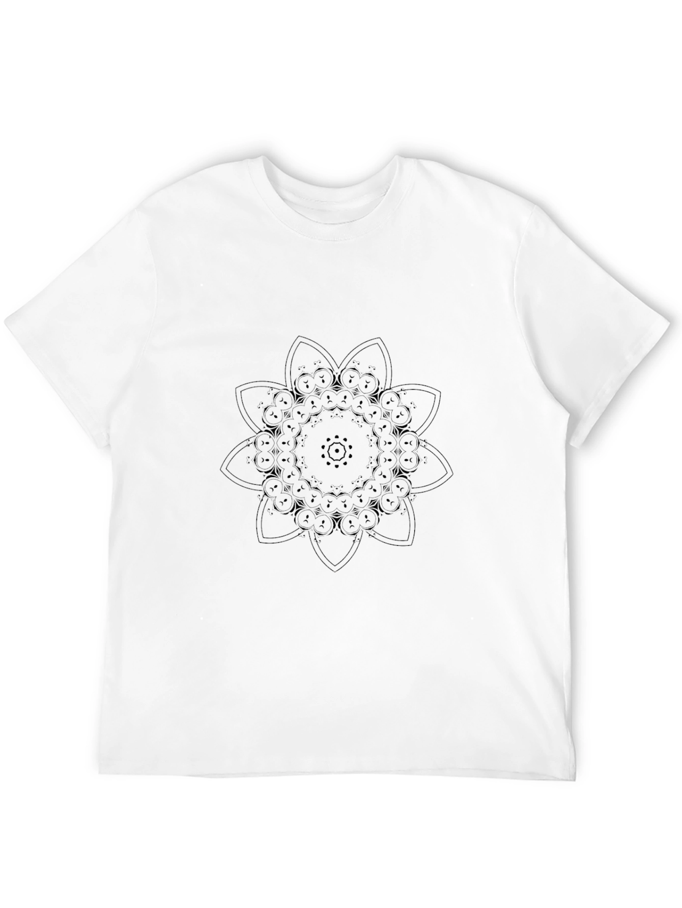 Mens Black Mandala Graphic Tee