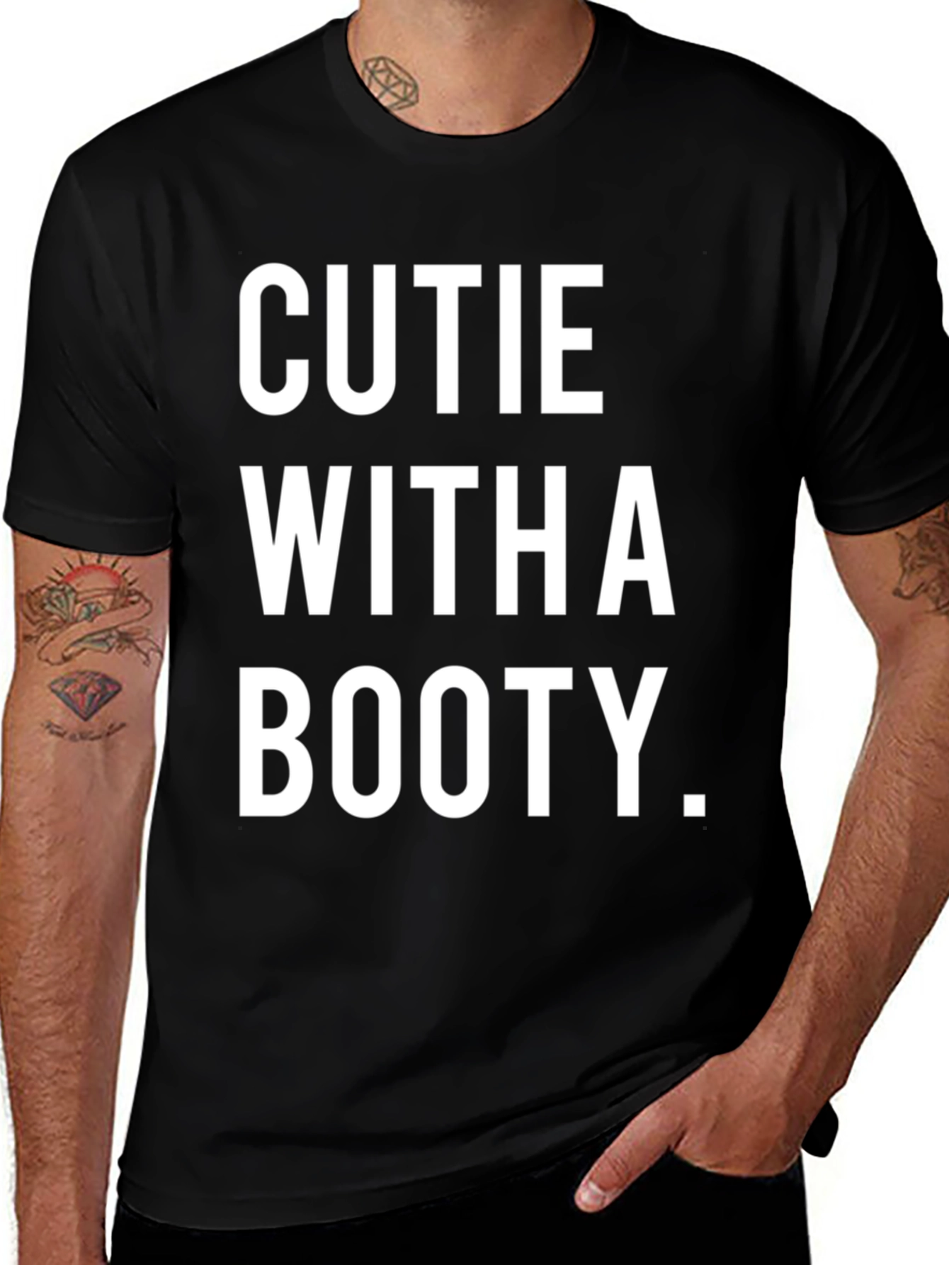 Cutie With a Booty Funny Graphic Tee