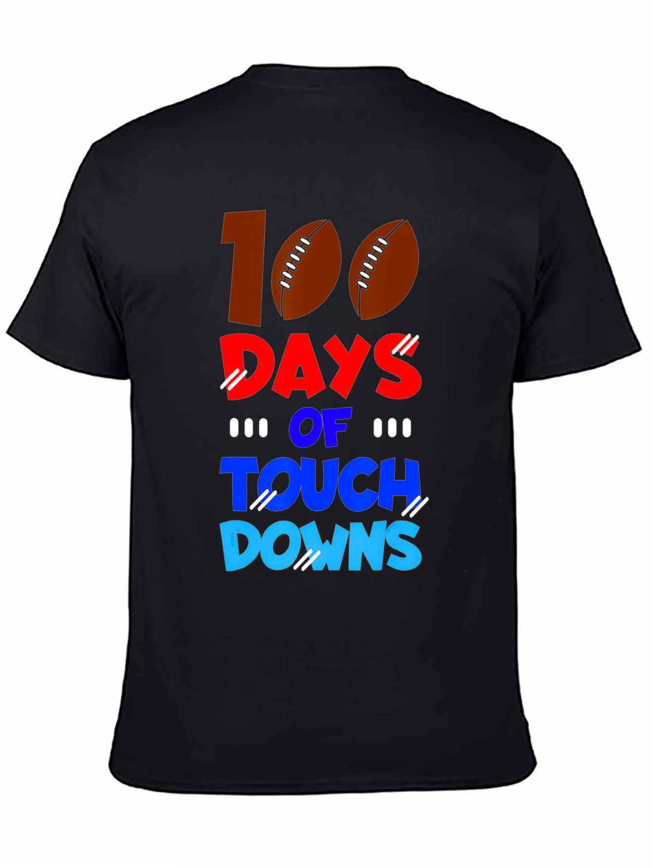 100 Days of Touchdowns Football T-Shirt