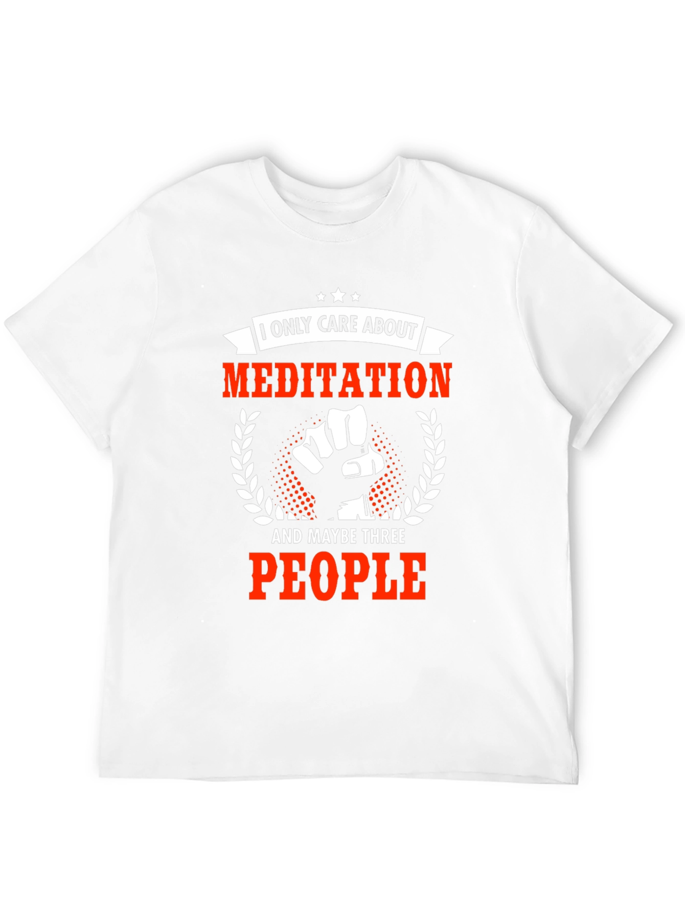 Meditation & 3 People Black Graphic Tee