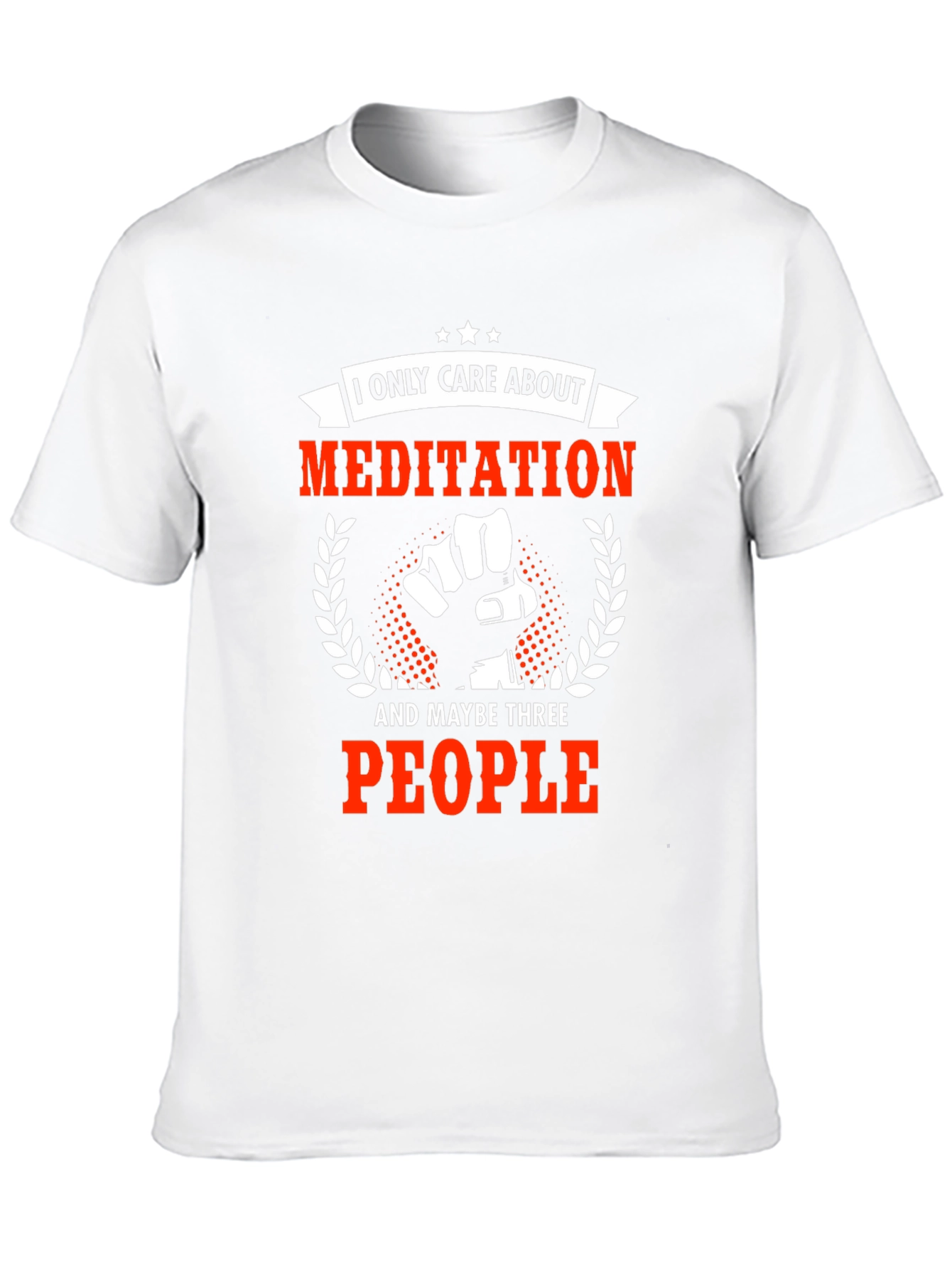 Meditation & 3 People Black Graphic Tee