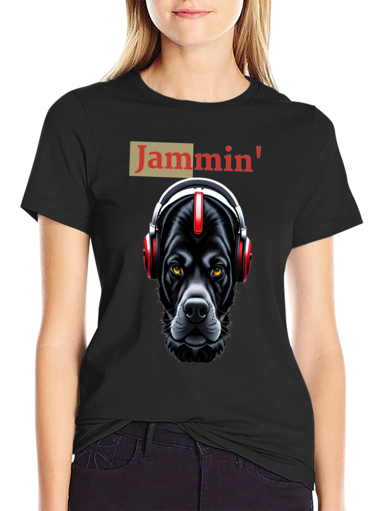 Jammin Dog T-Shirt: Cool Canine with Headphones