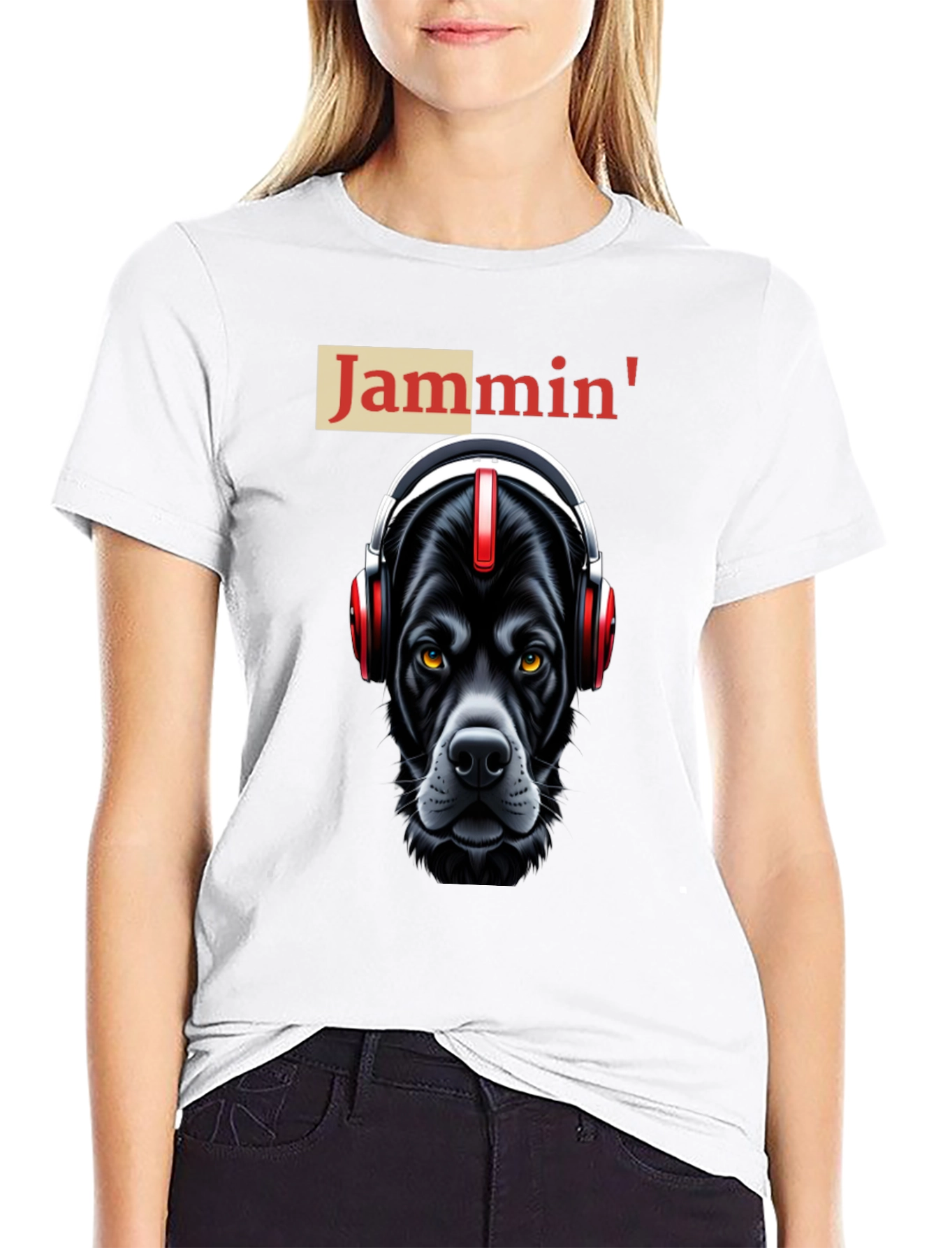 Jammin Dog T-Shirt: Cool Canine with Headphones