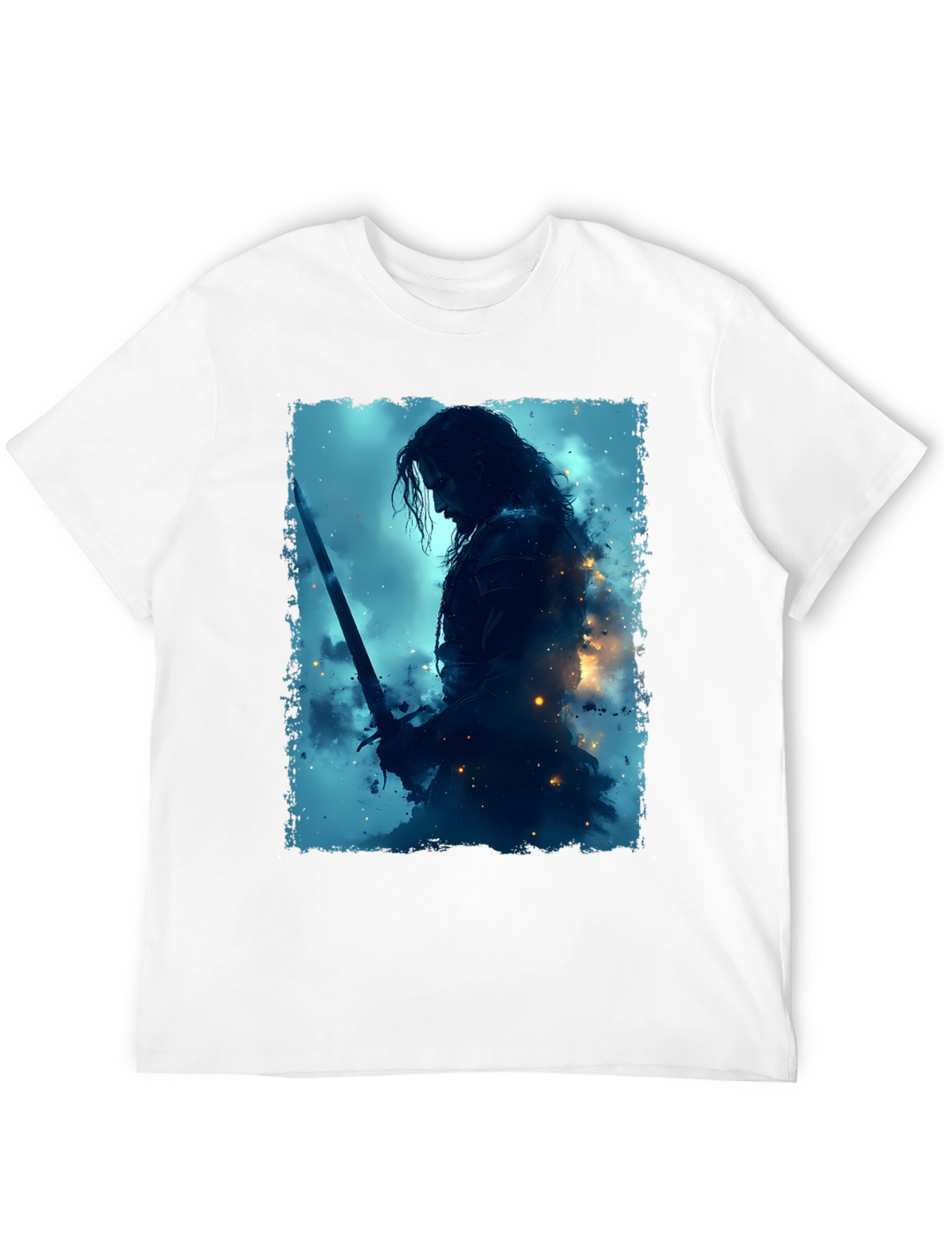 Warrior Graphic Tee - Black Crew Neck