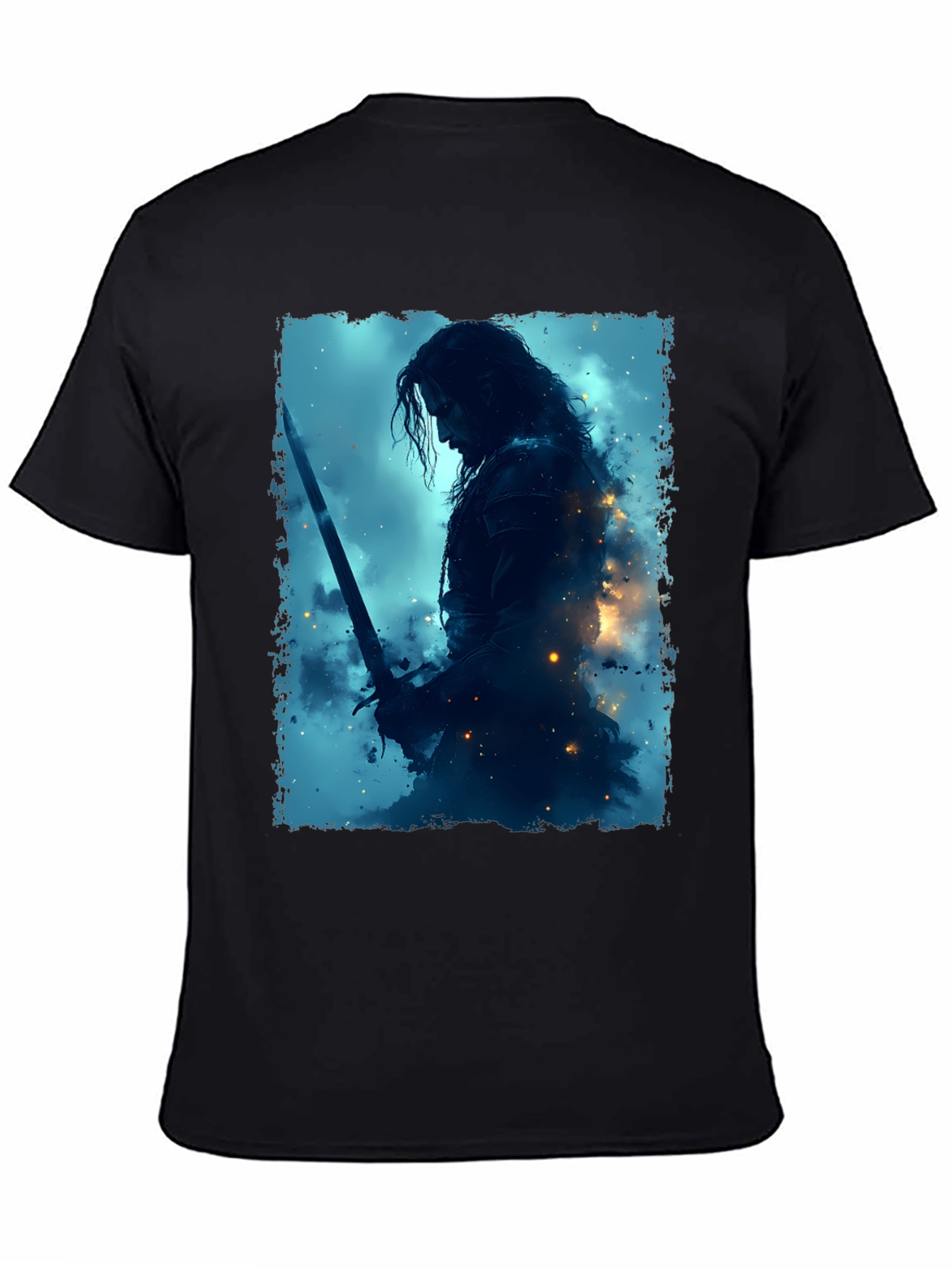 Warrior Graphic Tee - Black Crew Neck