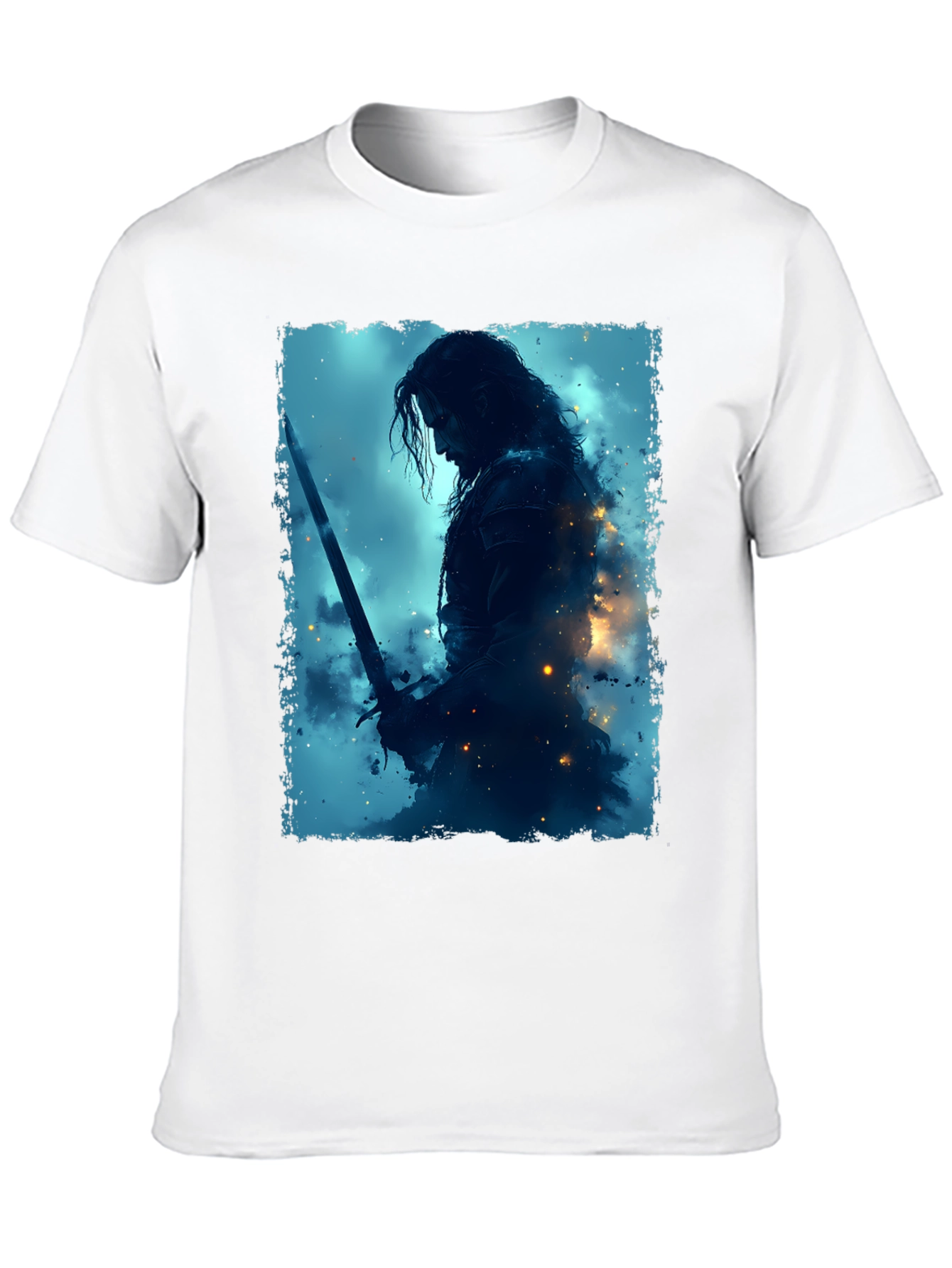 Warrior Graphic Tee - Black Crew Neck
