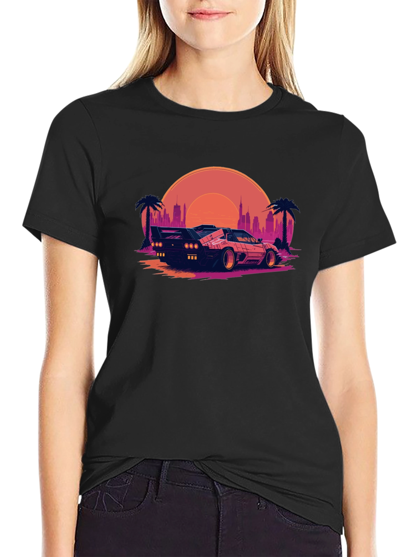 Retro Wave T-Shirt - Black