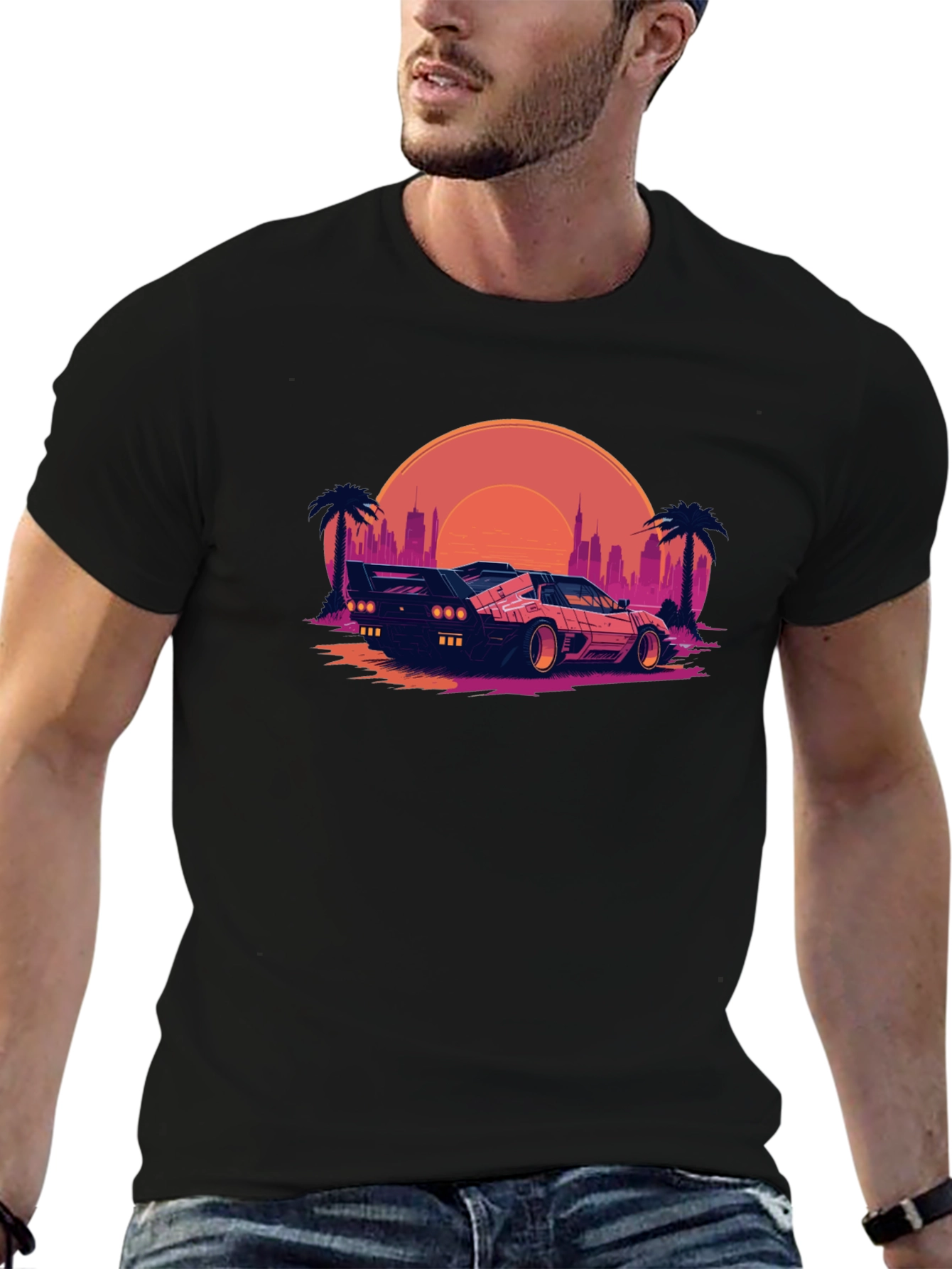 Retro Wave T-Shirt - Black