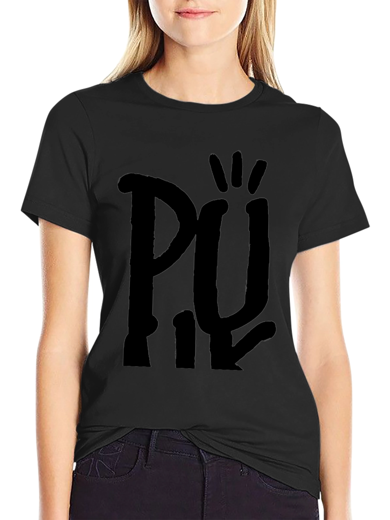Black Graphic Tee - Unique Design